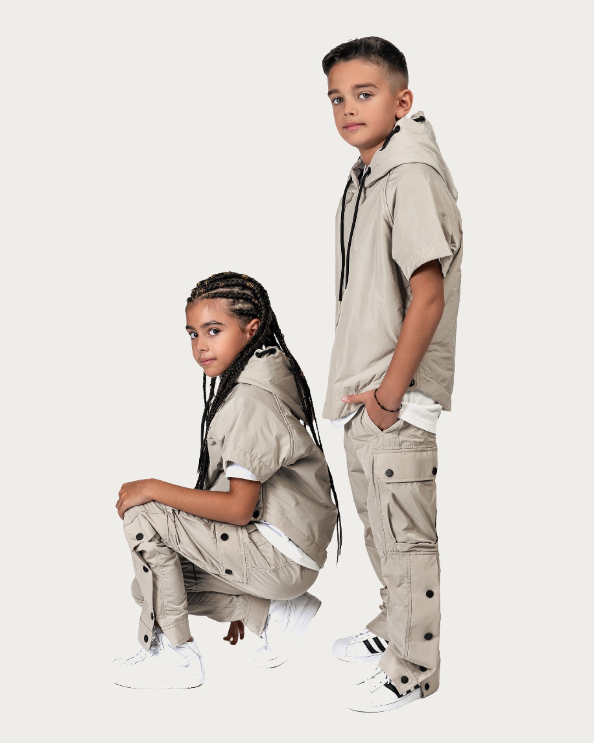 Beige Cargo Trousers - P34643
