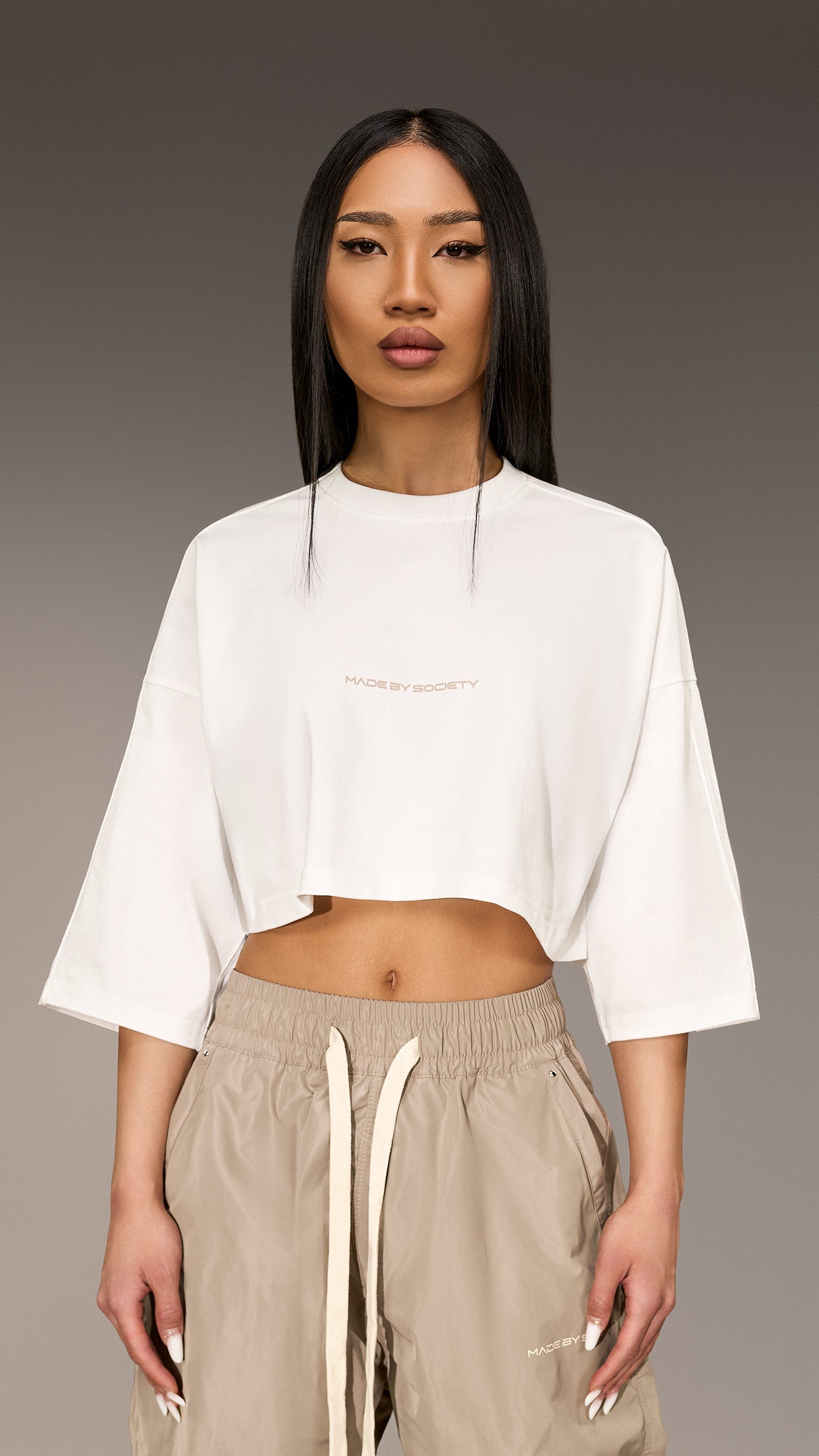 Made by Society crop shirt - T26223