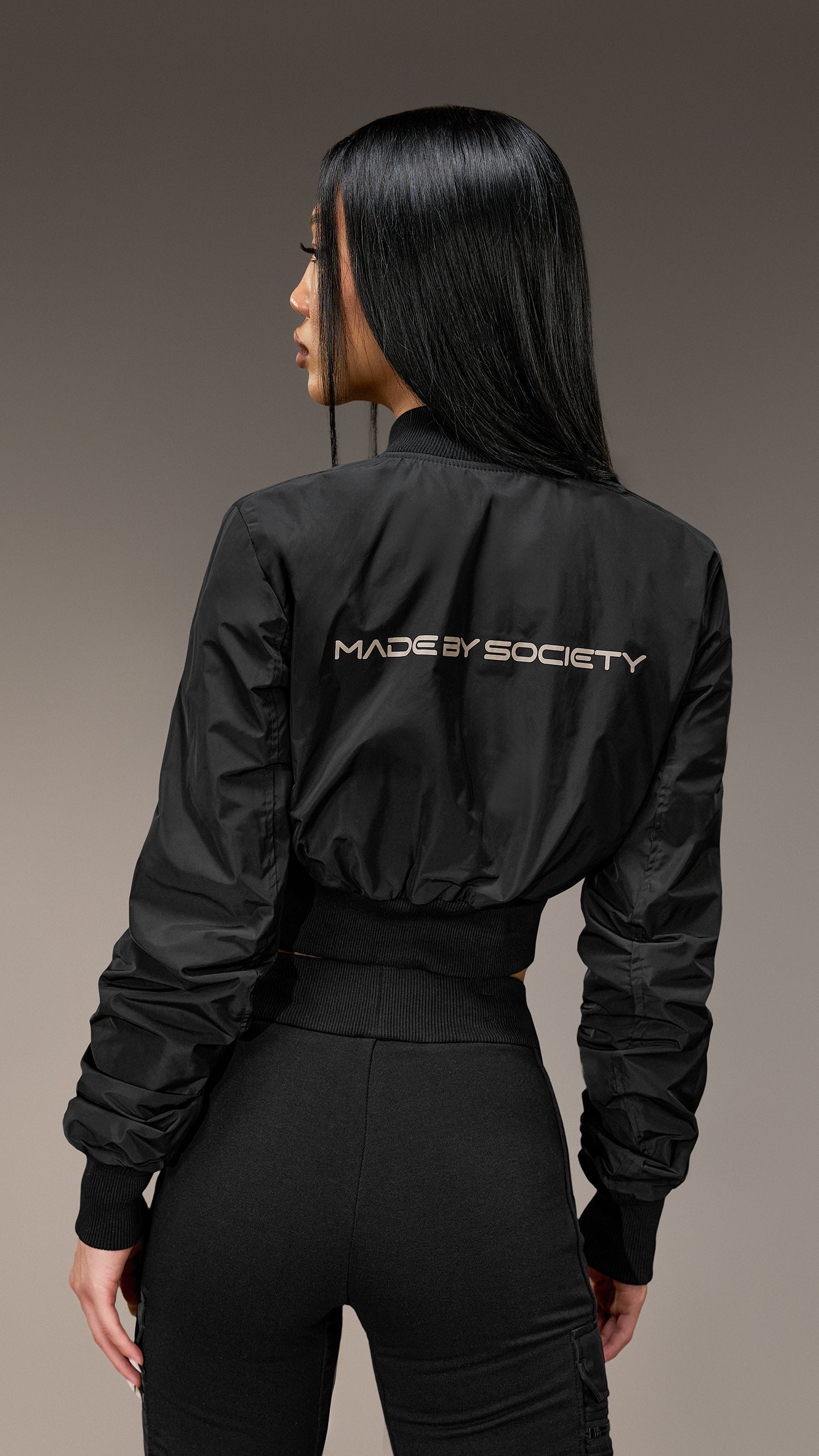 Crop Bomber Jacket Made by Society – J26140