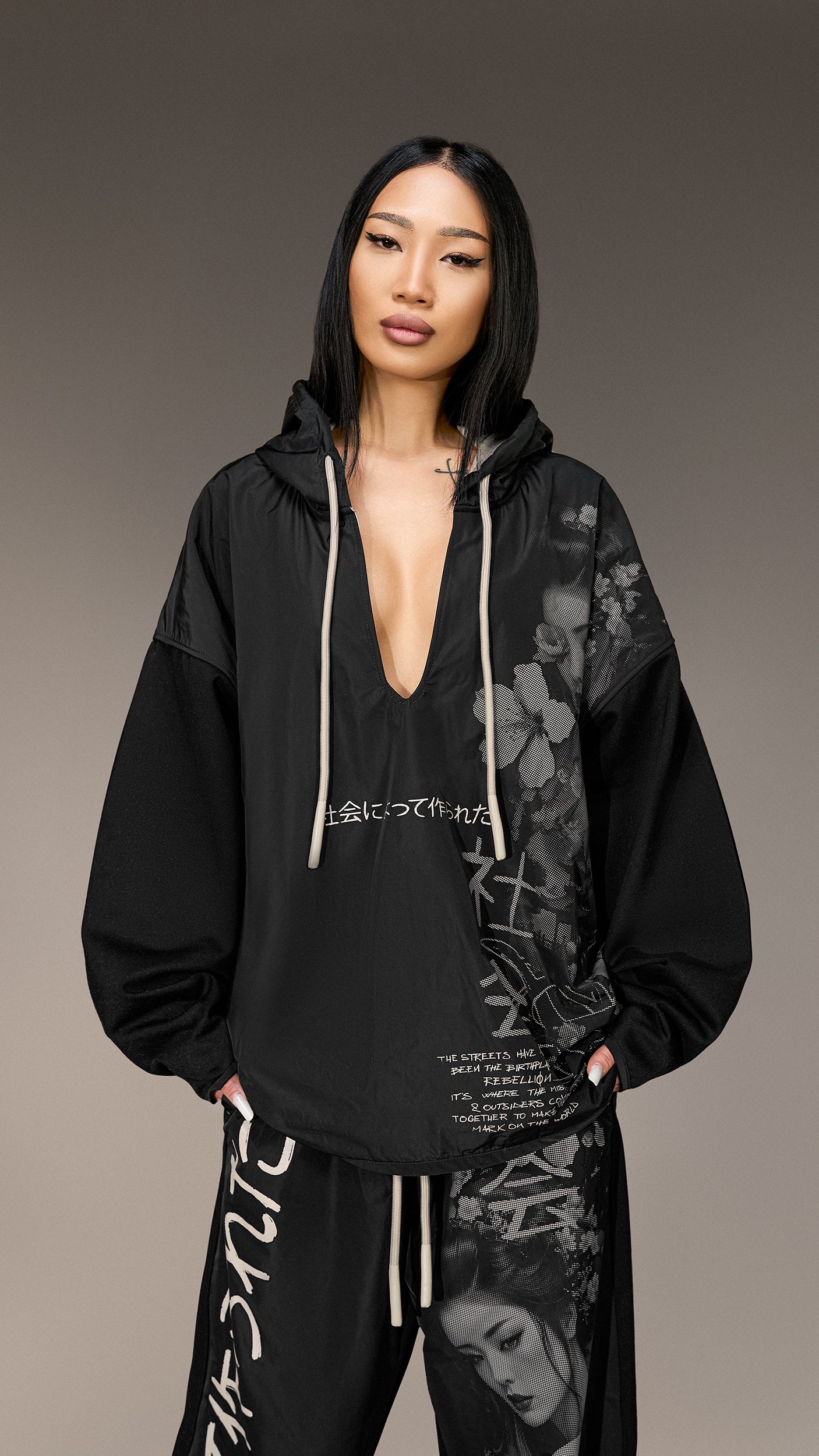 Japanese Print Hoodie - H25955