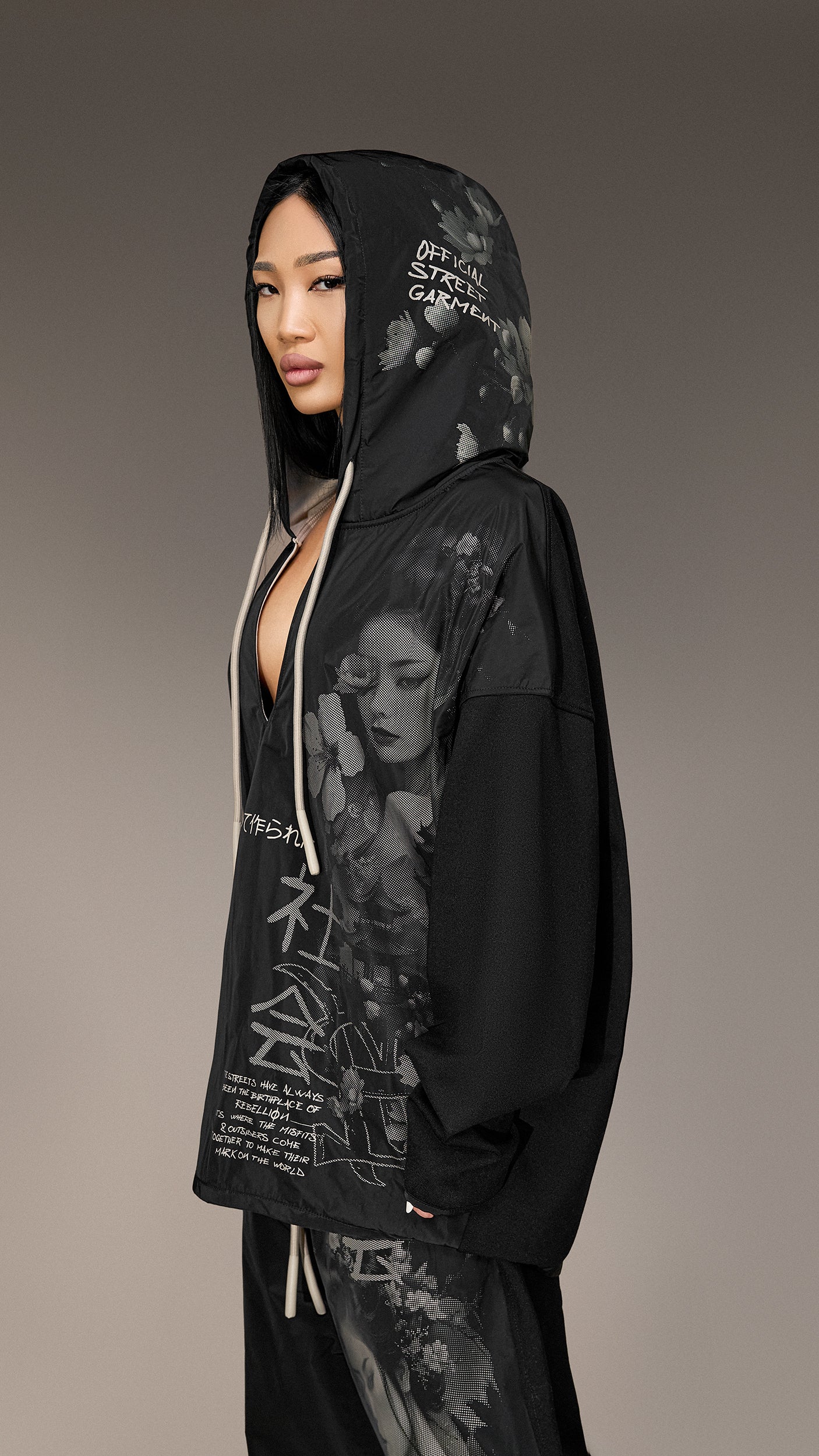 Japanese Print Hoodie - H25955