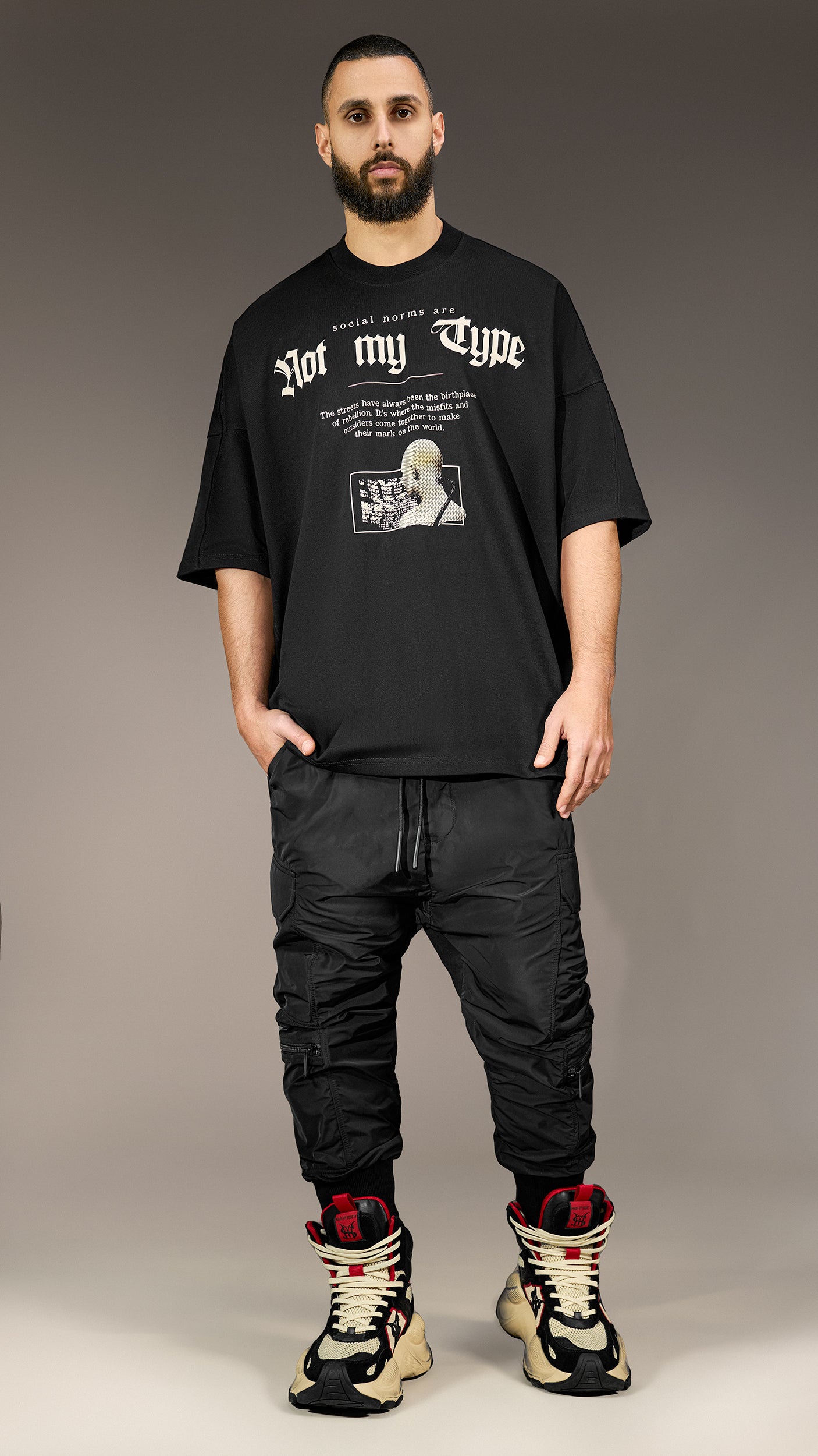 Oversized "Not My Type" T-Shirt - T15982