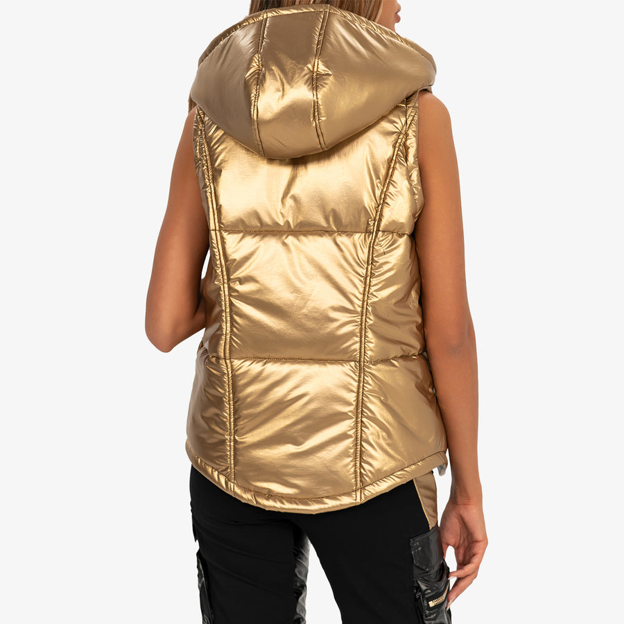 Varnished gold vest - V25001