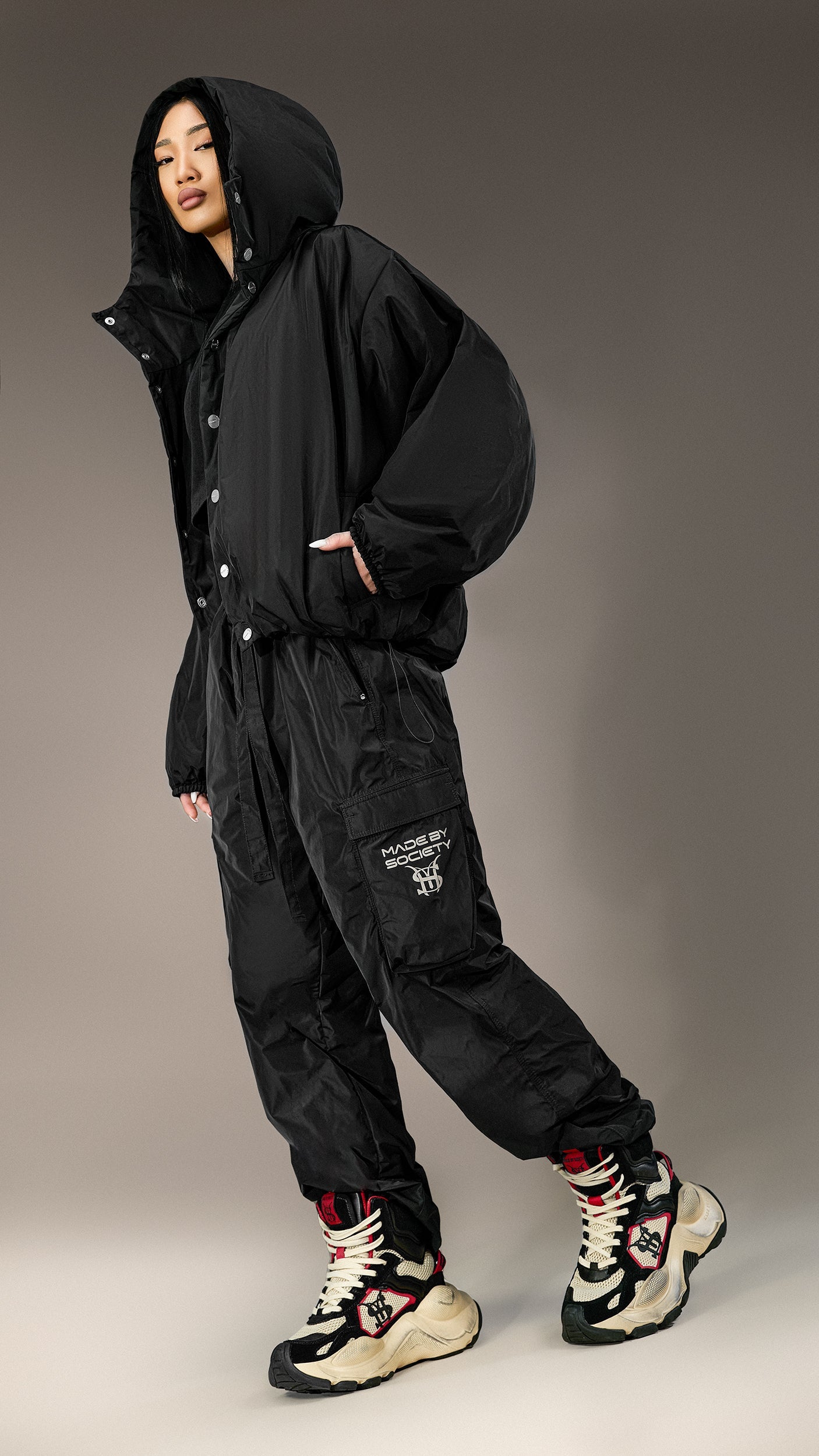 Oversized "Made By Society" Jacket - J25967
