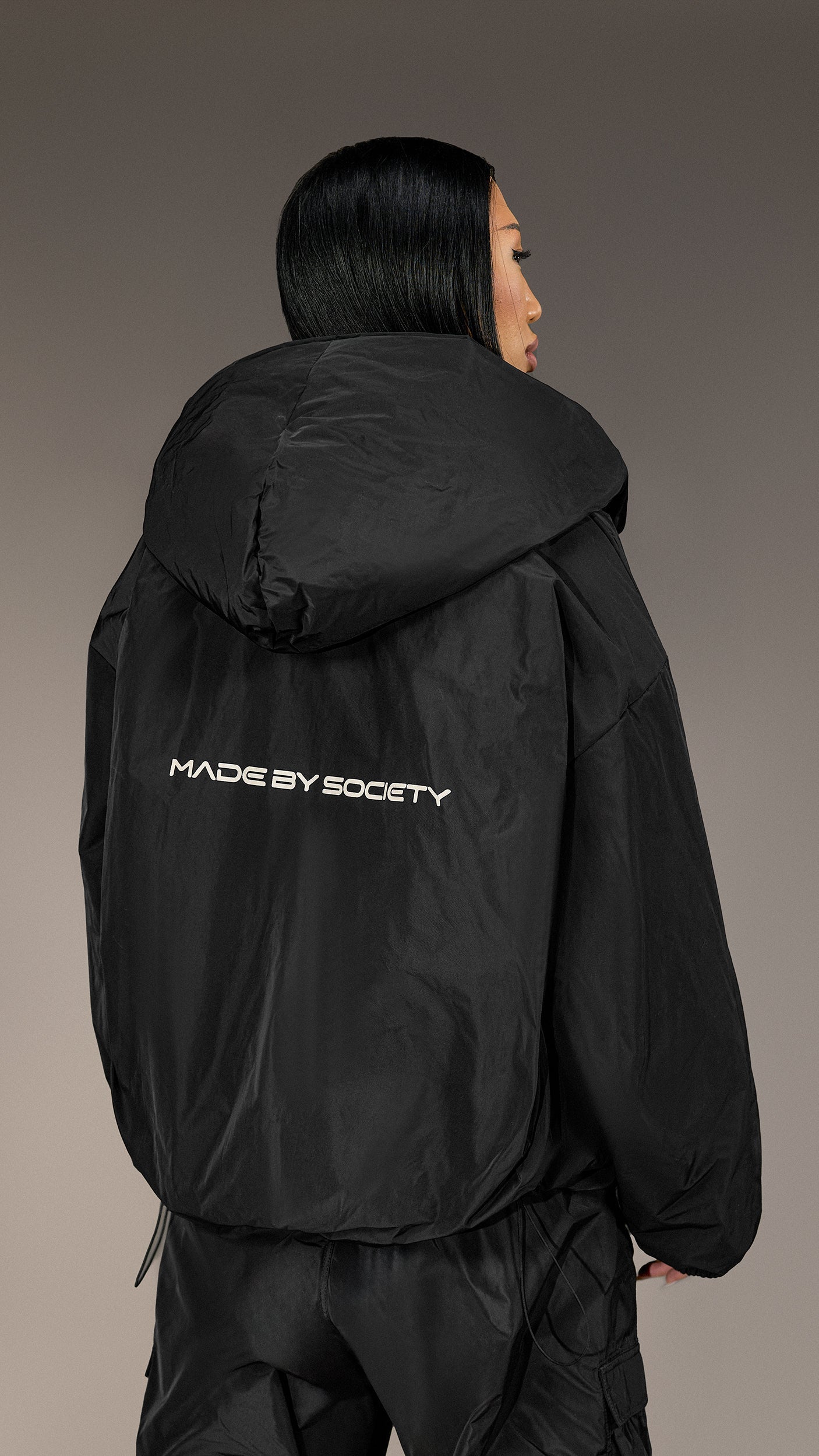 Oversized "Made By Society" Jacket - J25967