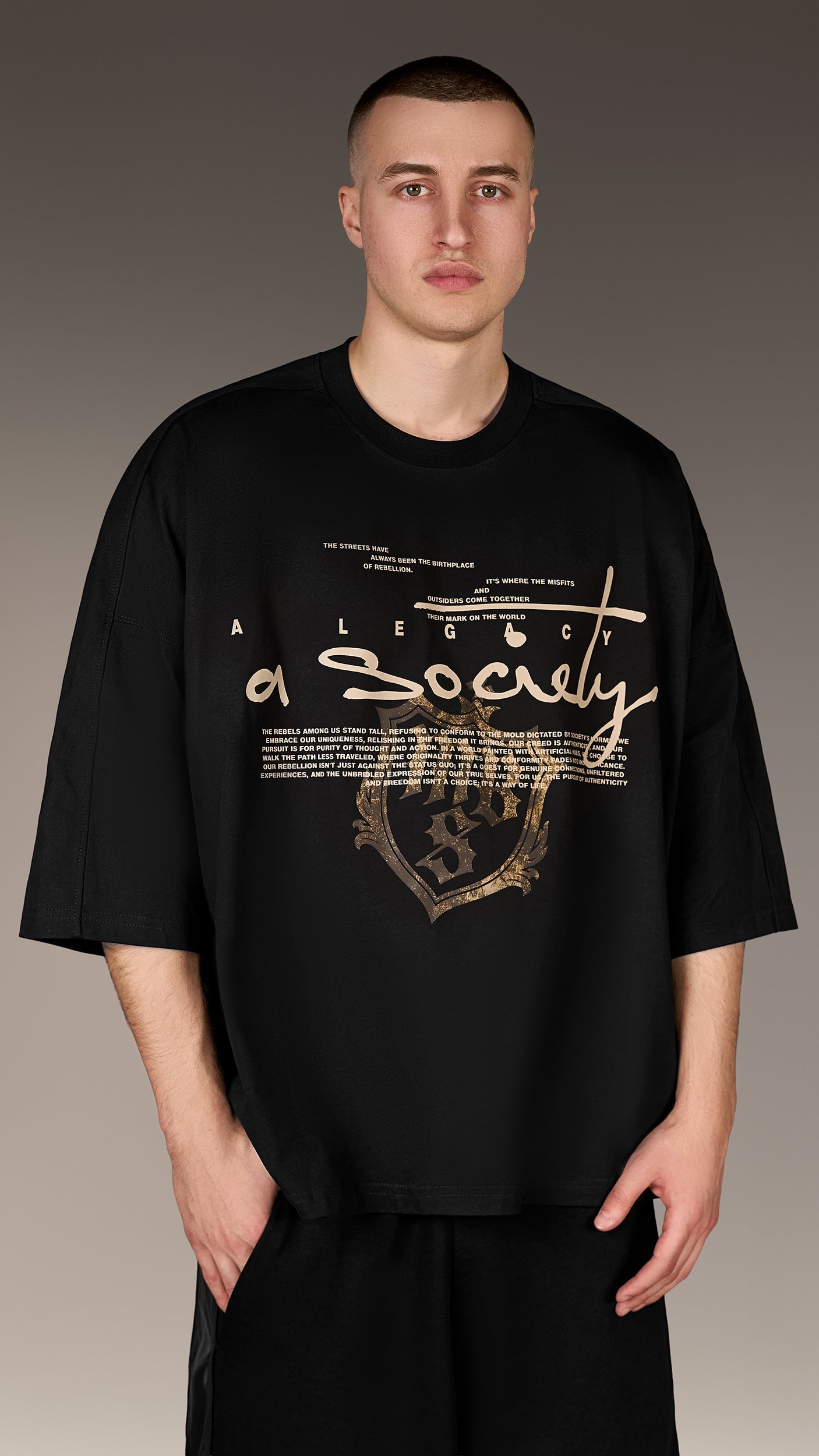 Linear Boxy T-Shirt - T17103