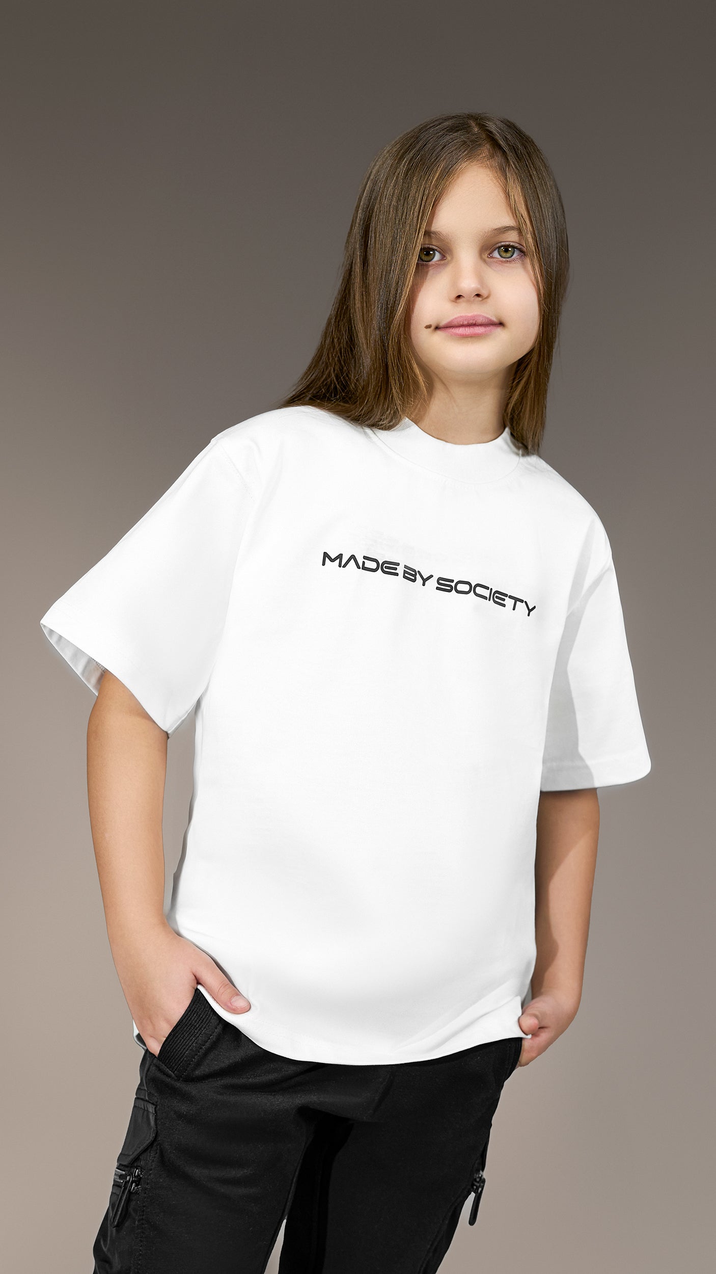 Oversized T-Shirt "Made by Society" Panda - T35946