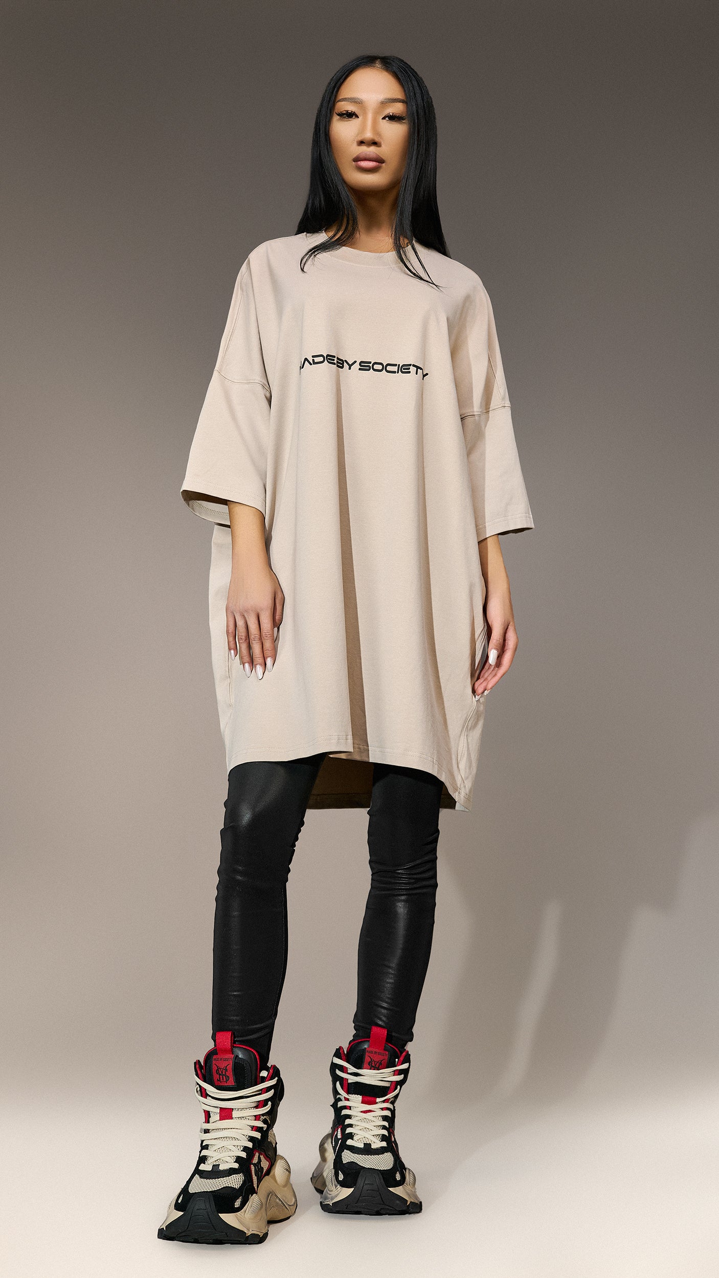 Oversized 'Broken System' T-Shirt - T25406