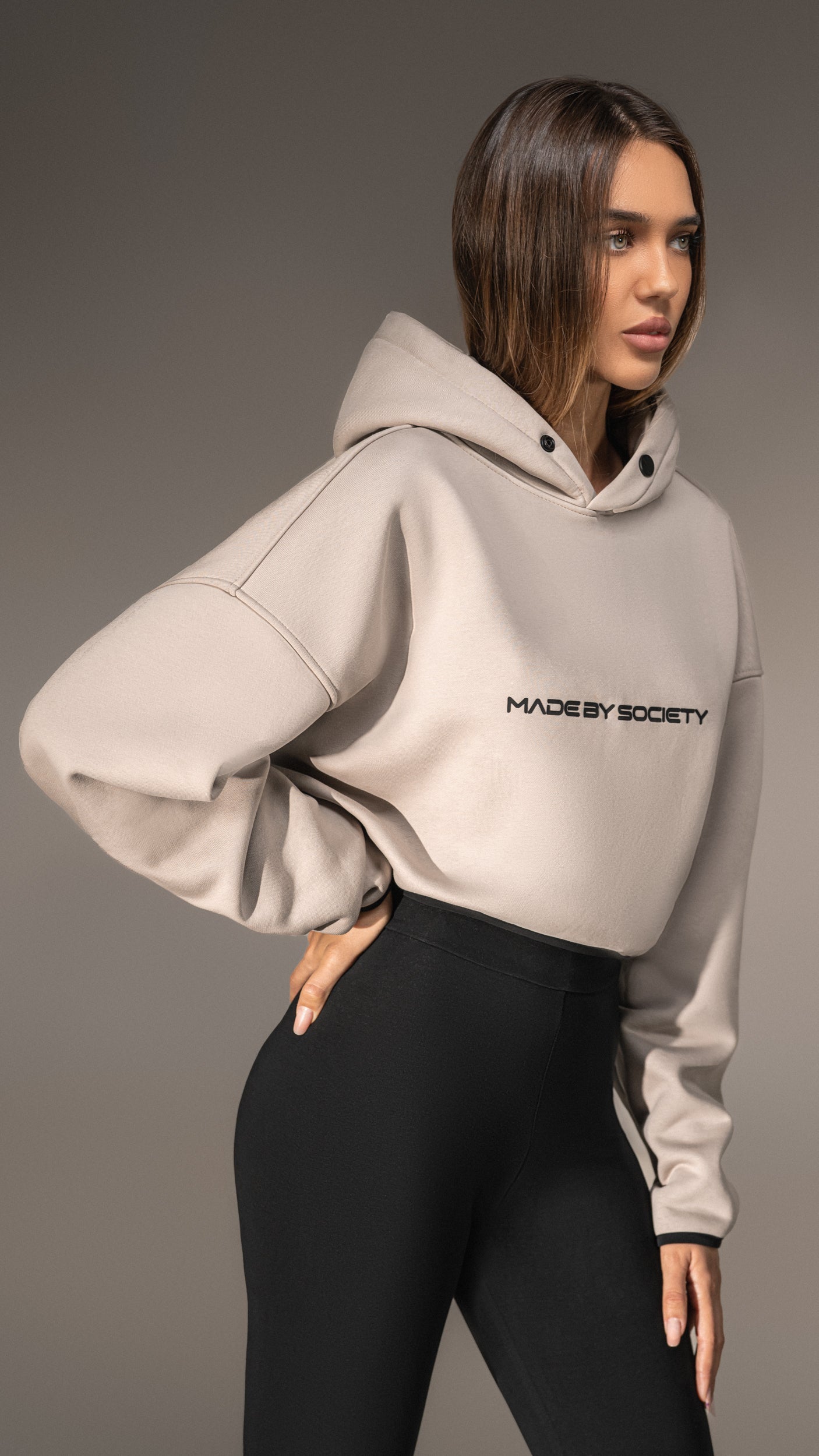 Made by Society Crop Hoodie - H25757