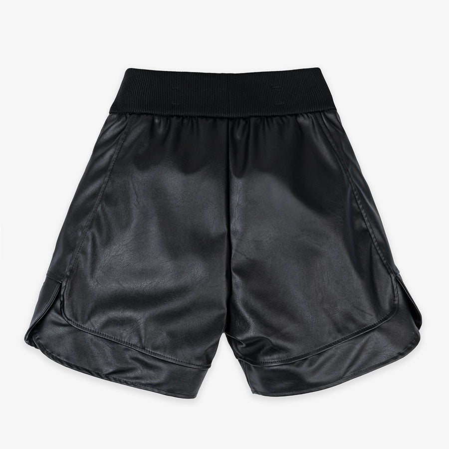 FAUX LEATHER SHORTS - B35234