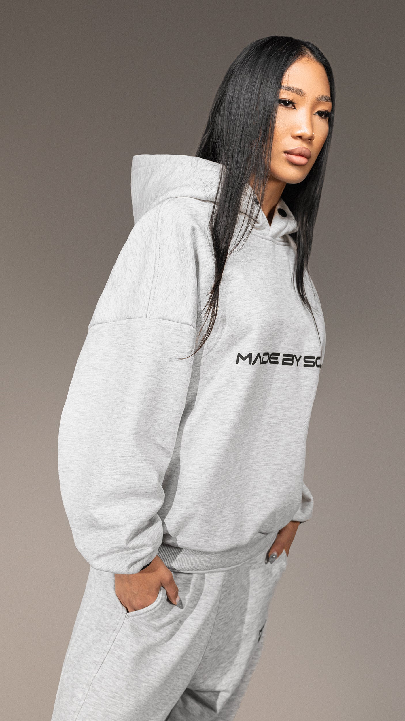 Oversized Hoodie "Made By Society" - H25835