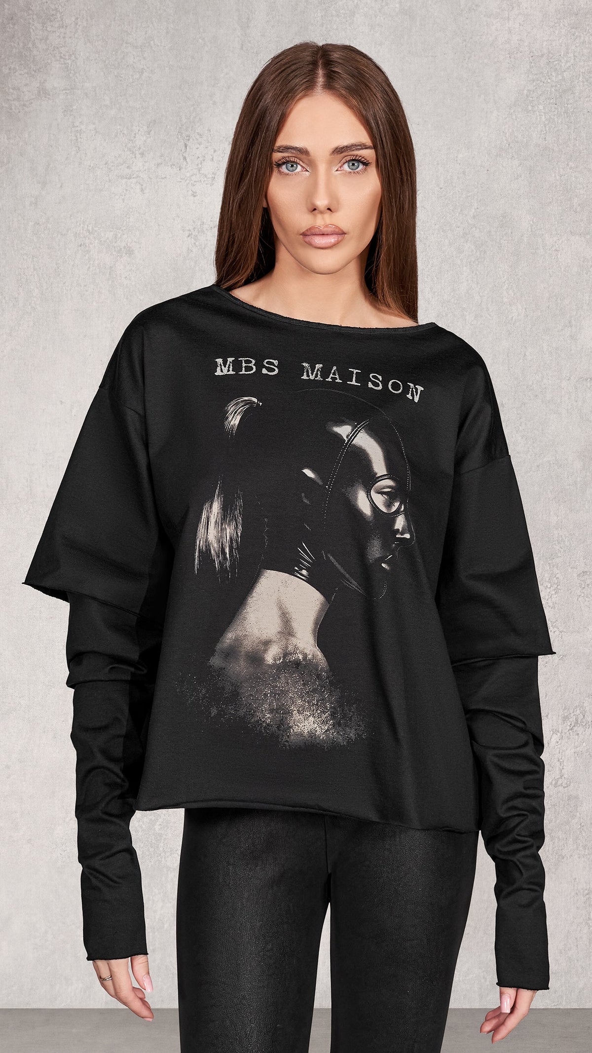 Masque Layered Black T-Shirt - T28018