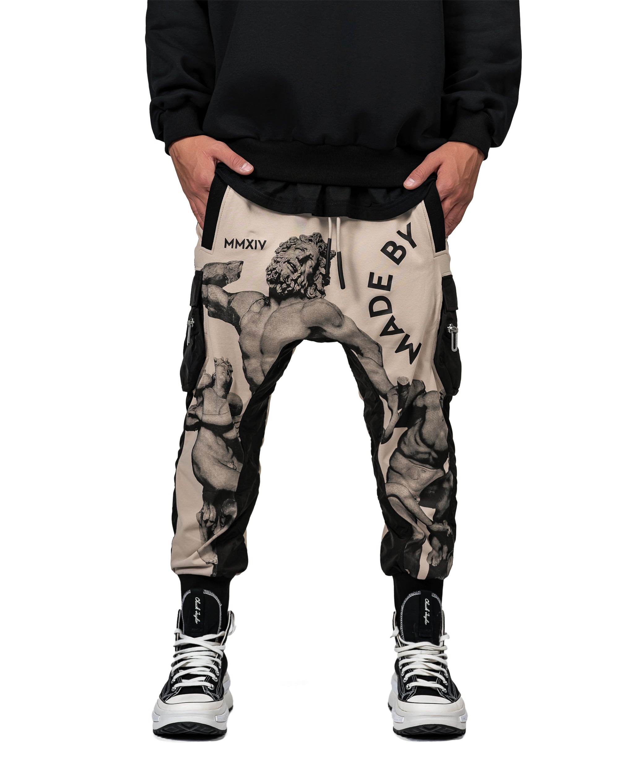 Printed cargo pants - P14377