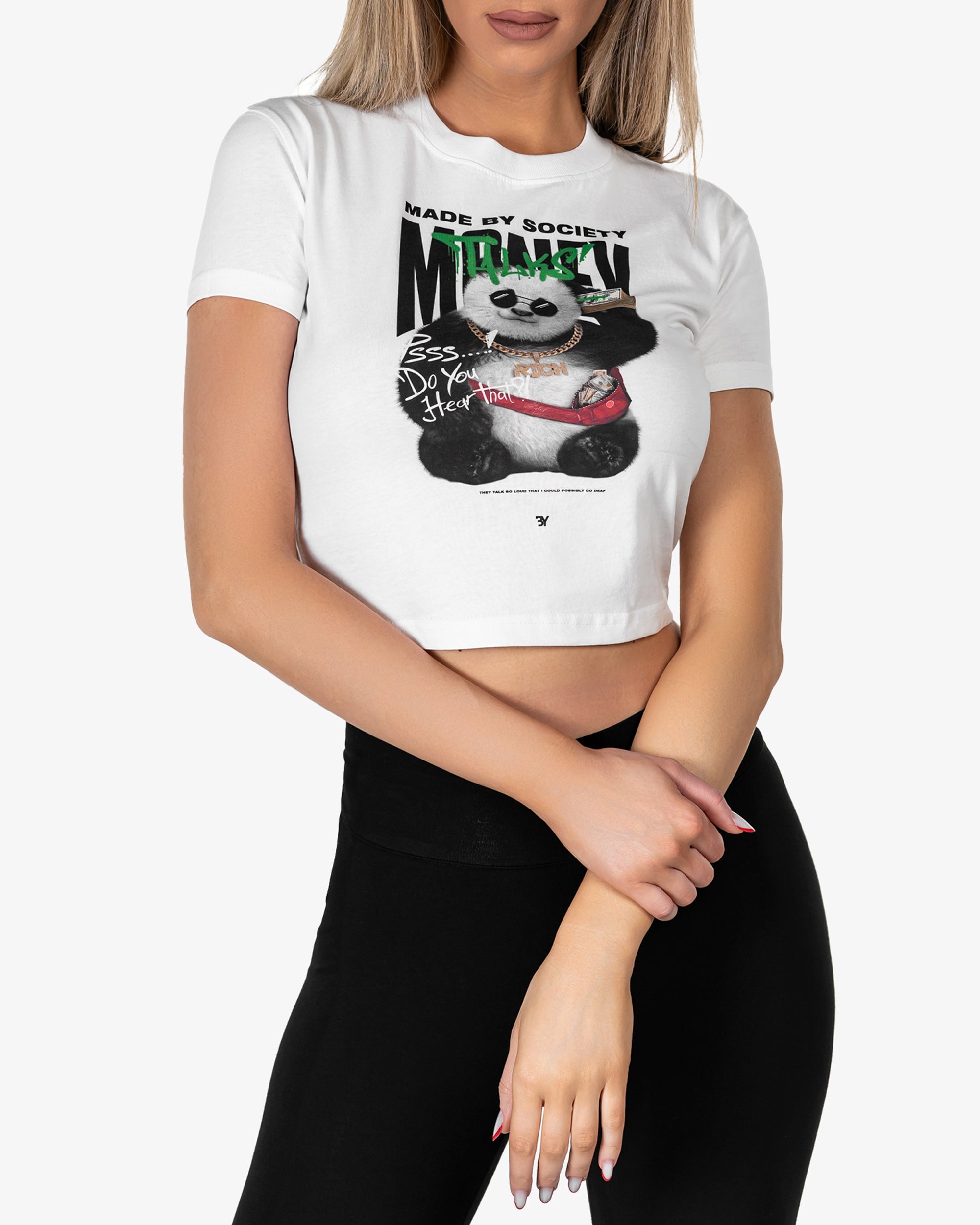 Money talks crop t-shirt - T24191