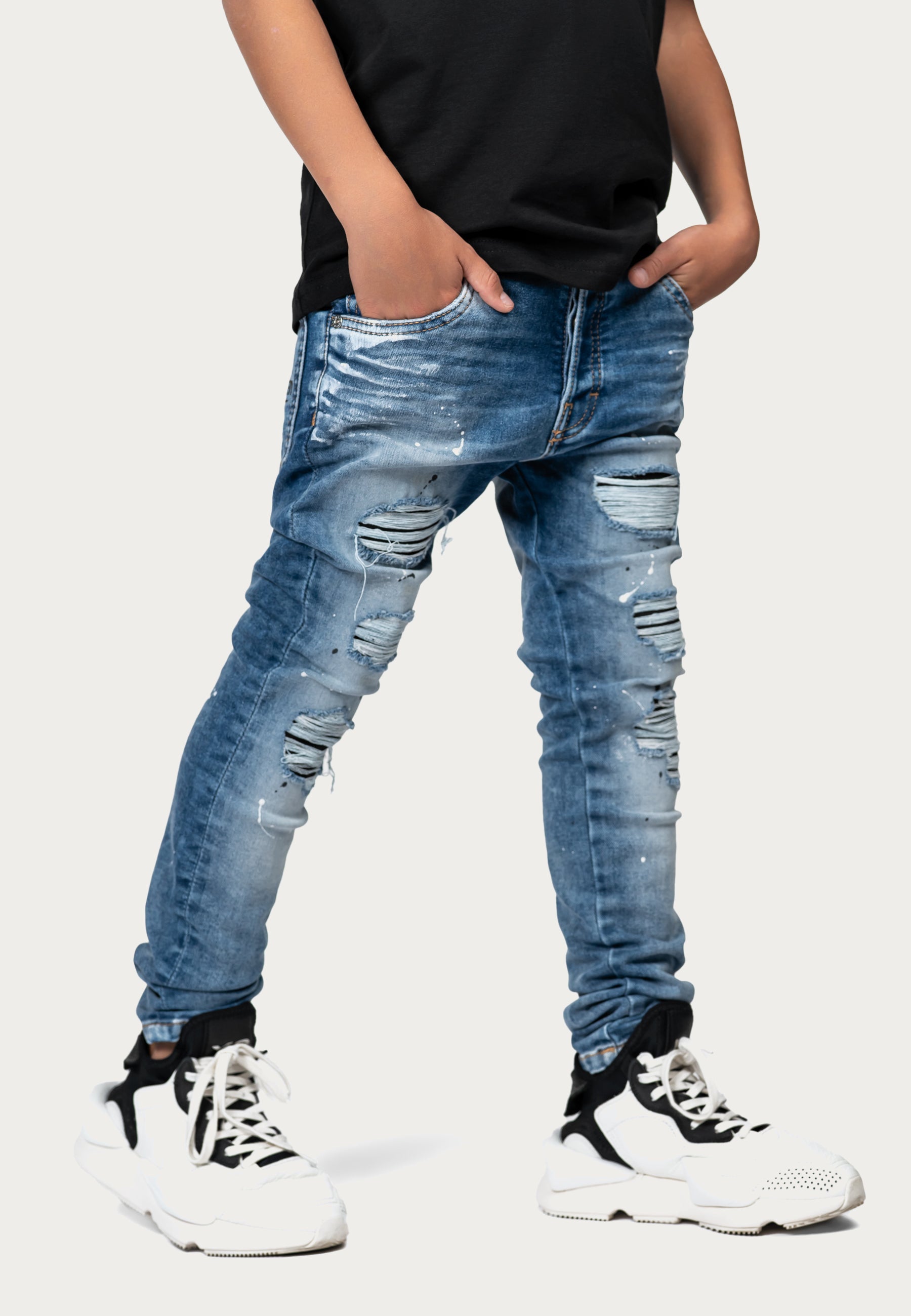 Ripped jeans pants - P33585