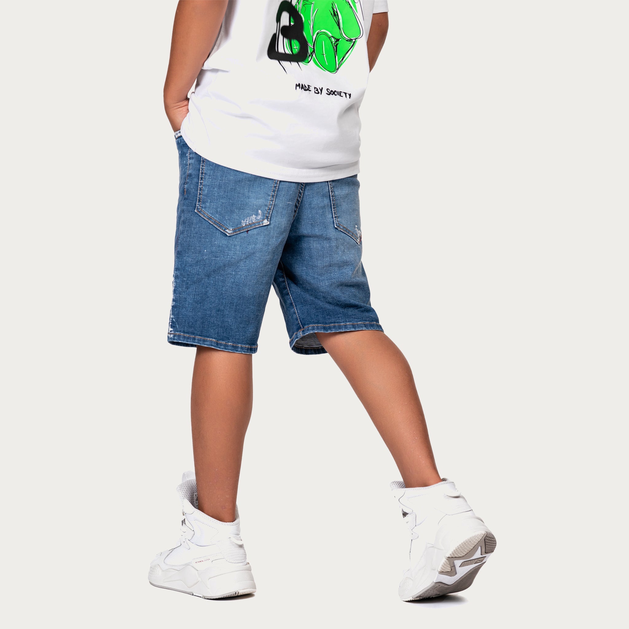 Denim Bermuda Shorts - B33740