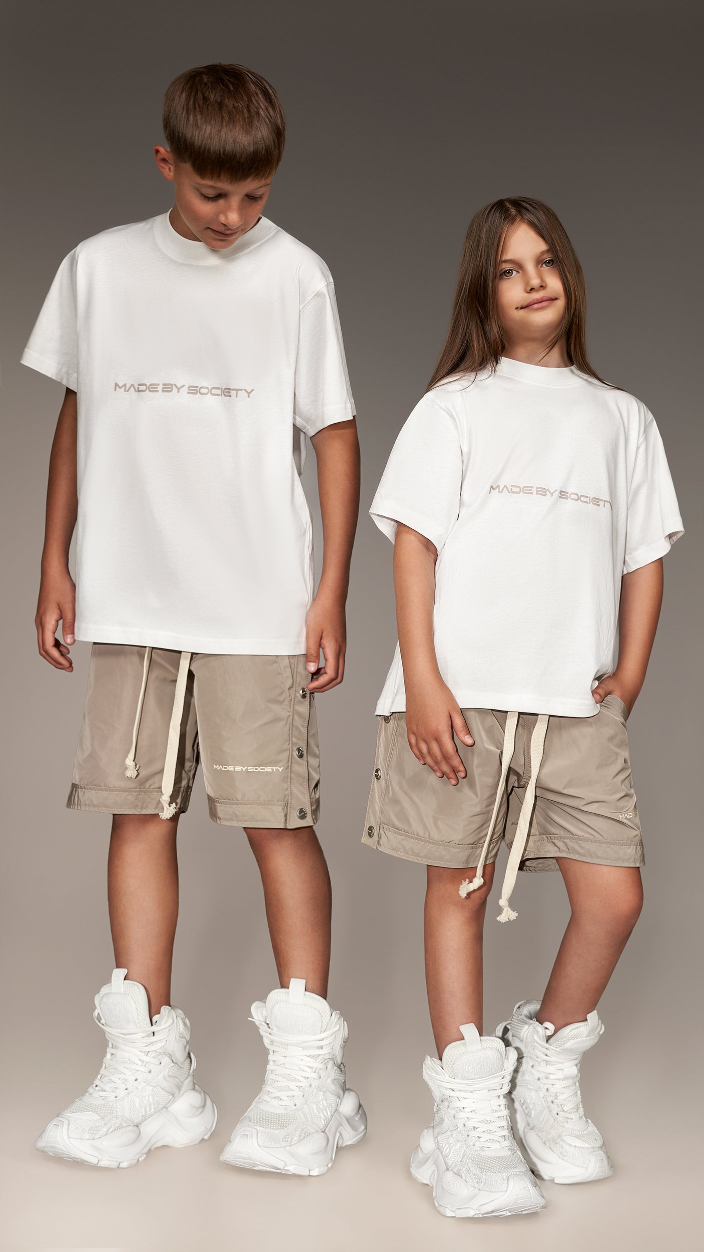 Boys' Snap Button Bermuda Shorts - B36468