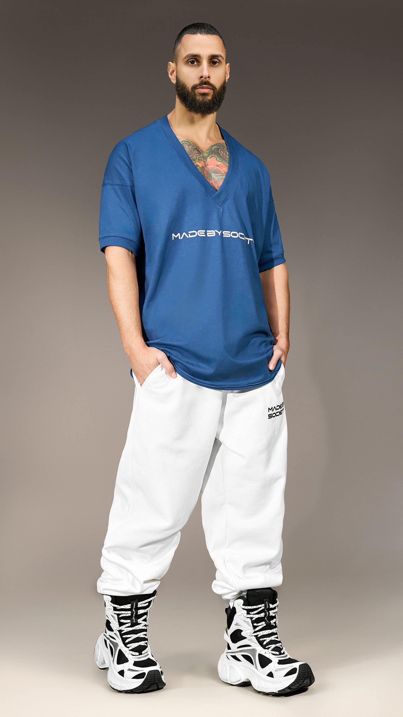 Deep V-Neck T-Shirt - T16082
