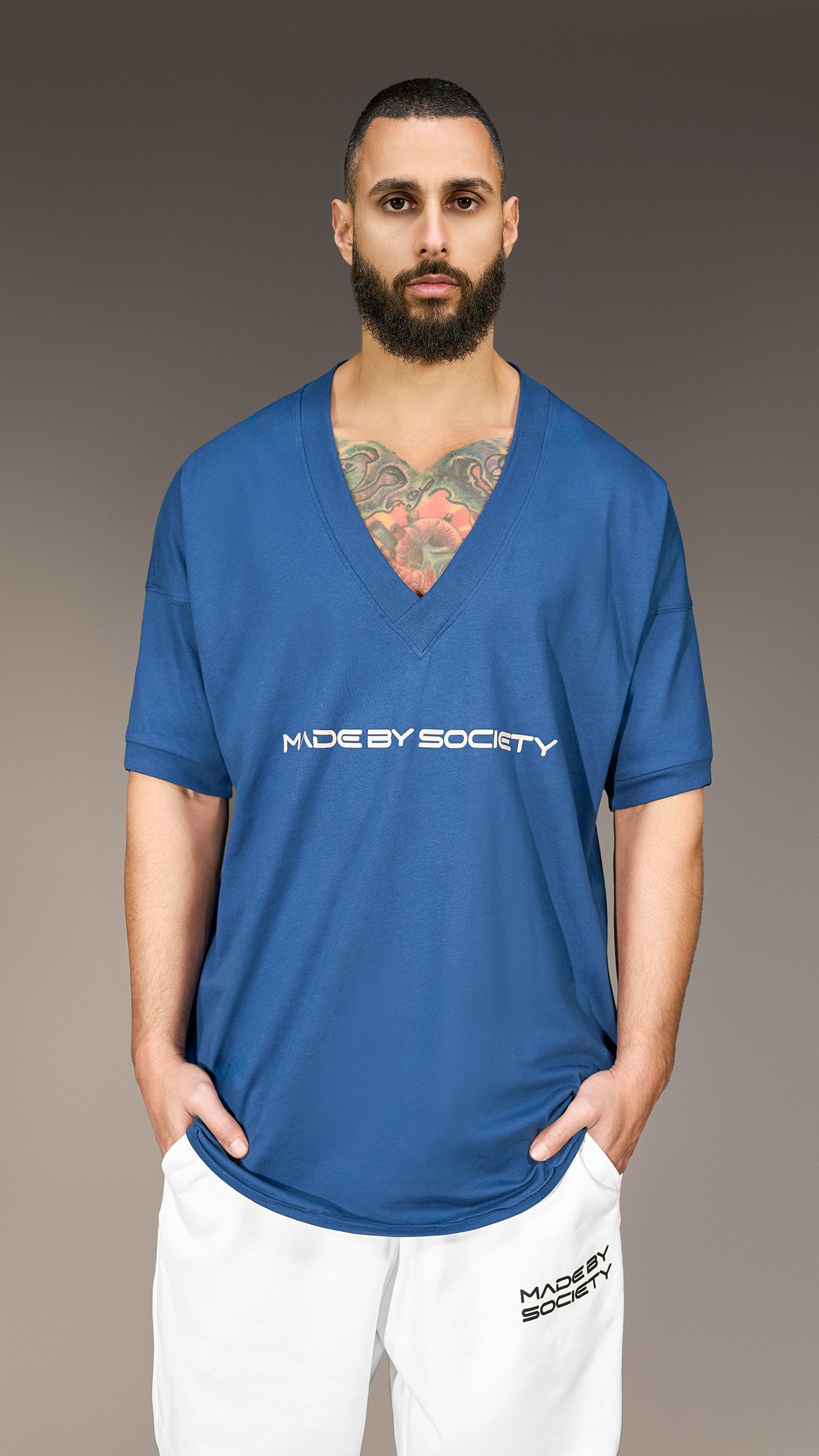 Deep V-Neck T-Shirt - T16082