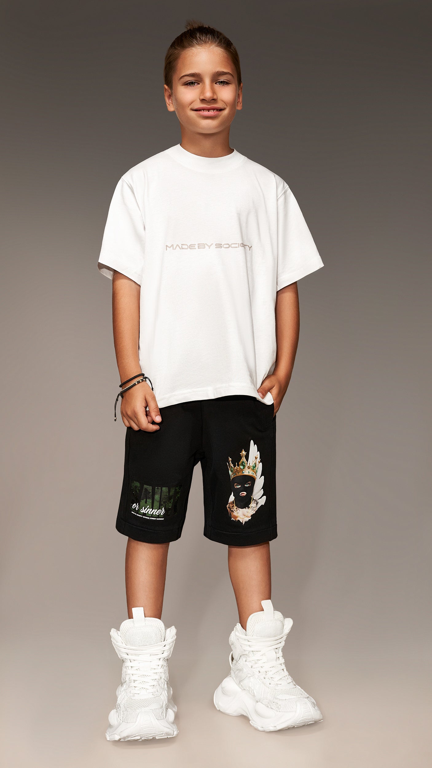 "Saint or Sinner" Bermuda Shorts - B35536