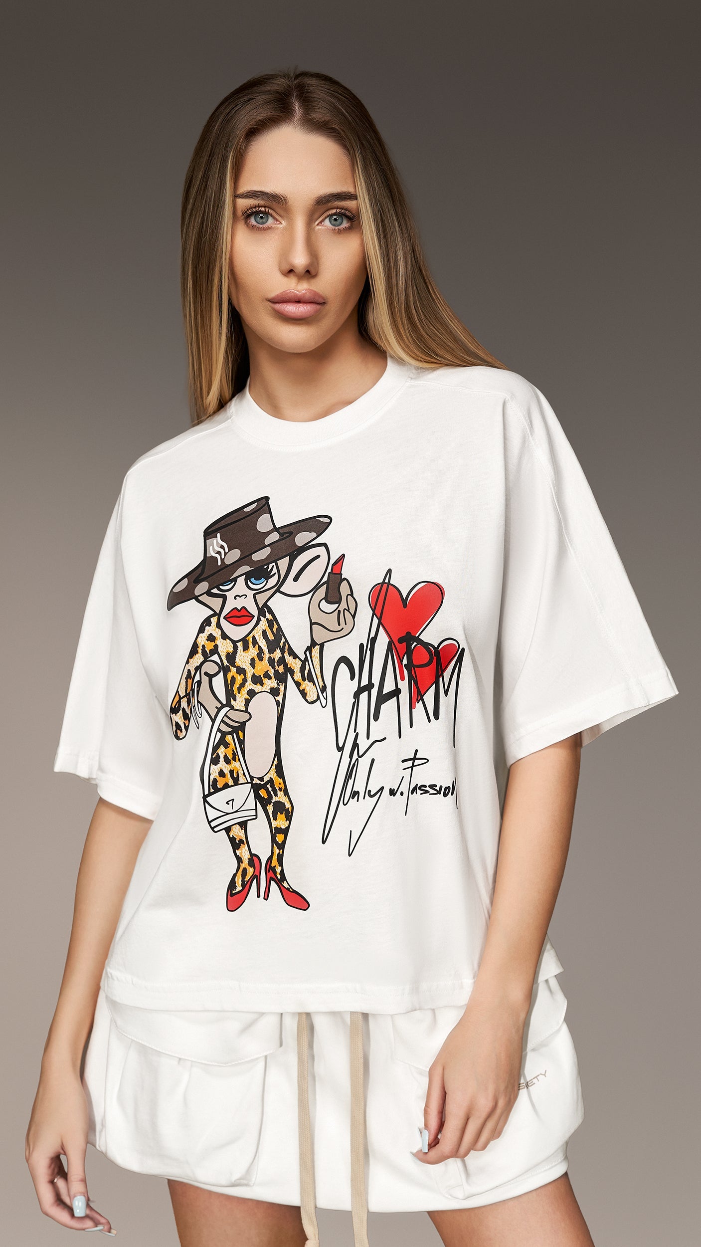 "Charm Only w. Passion" T-shirt - T26392