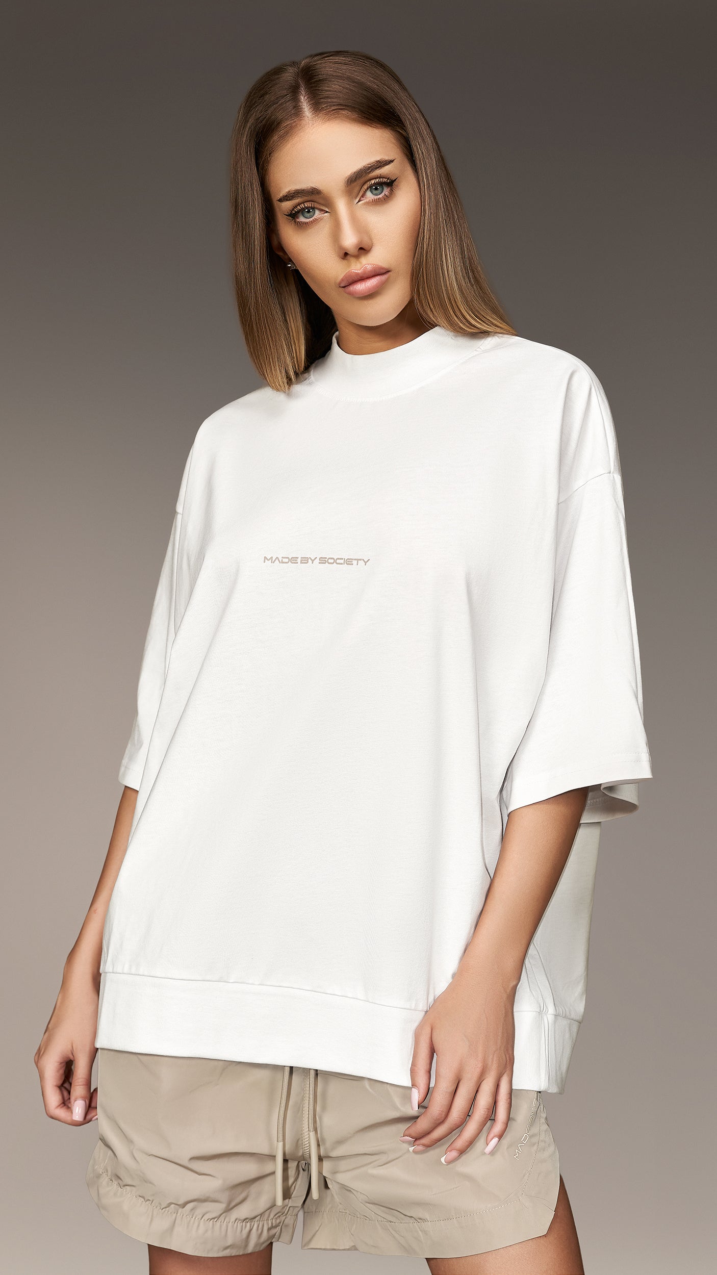 Oversized T-shirt Made by Society - T26636