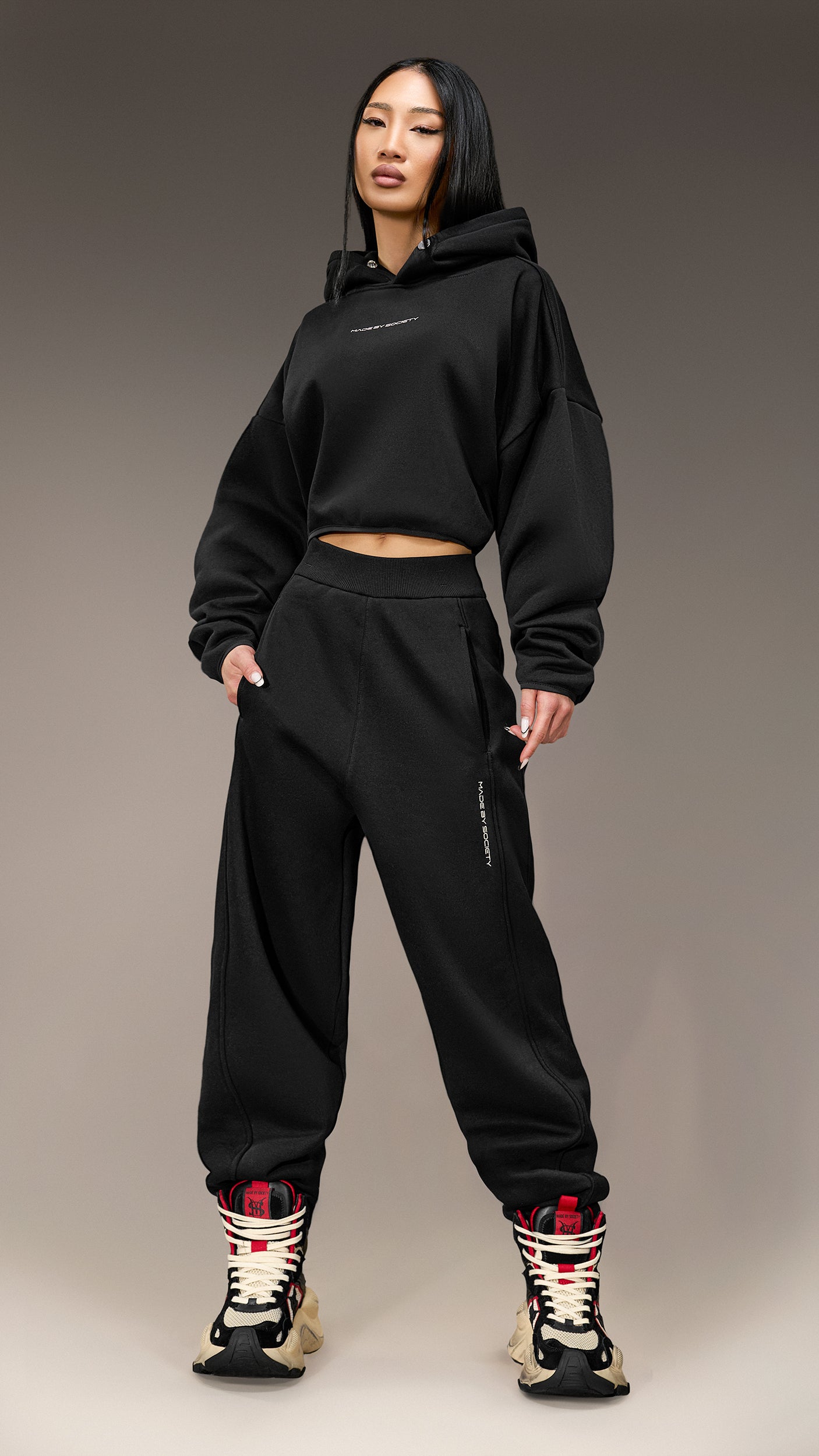 Crop Hoodie Made by Society – H26170