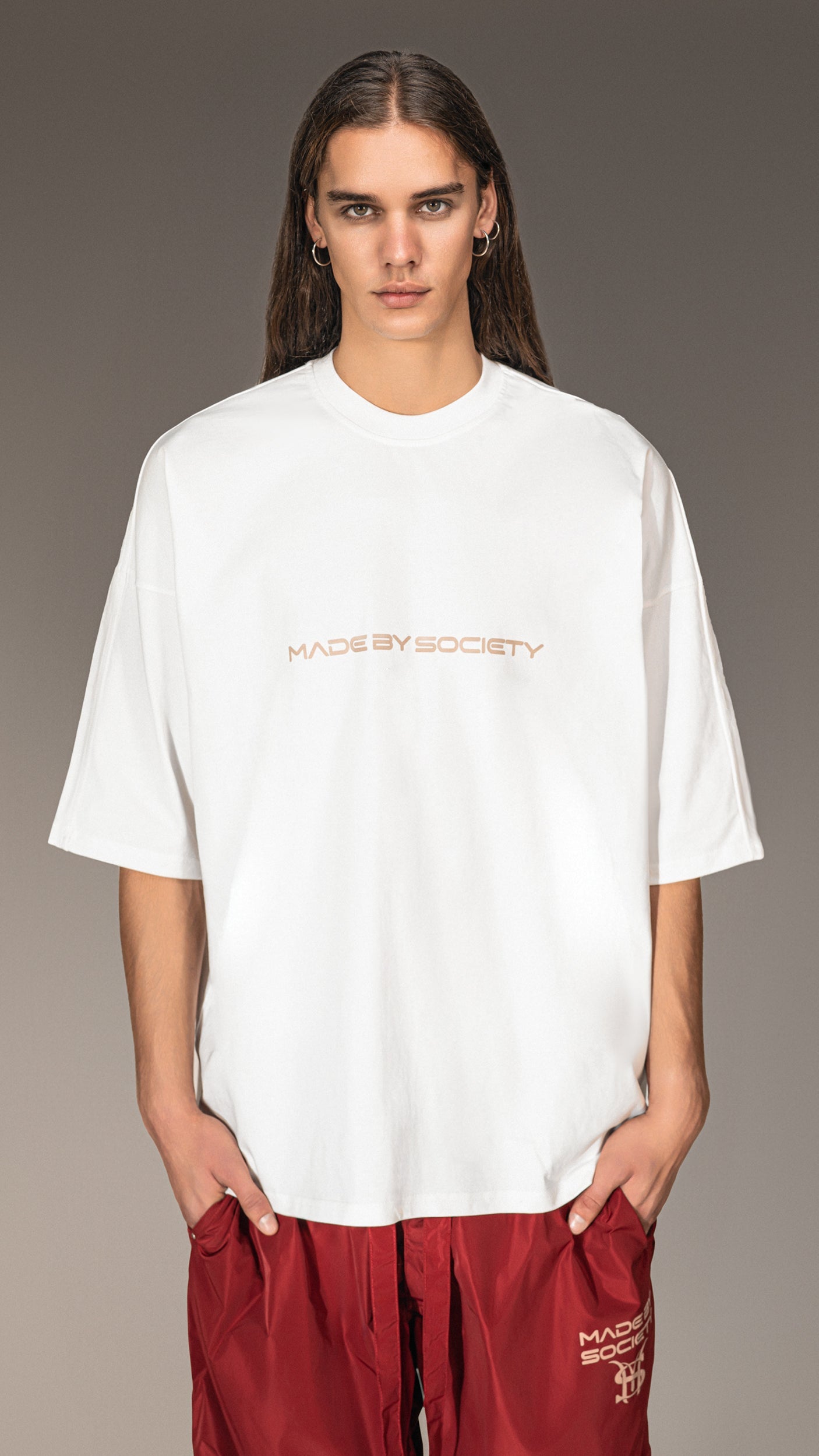 Oversized Crop T-shirt Made by Society - T15772