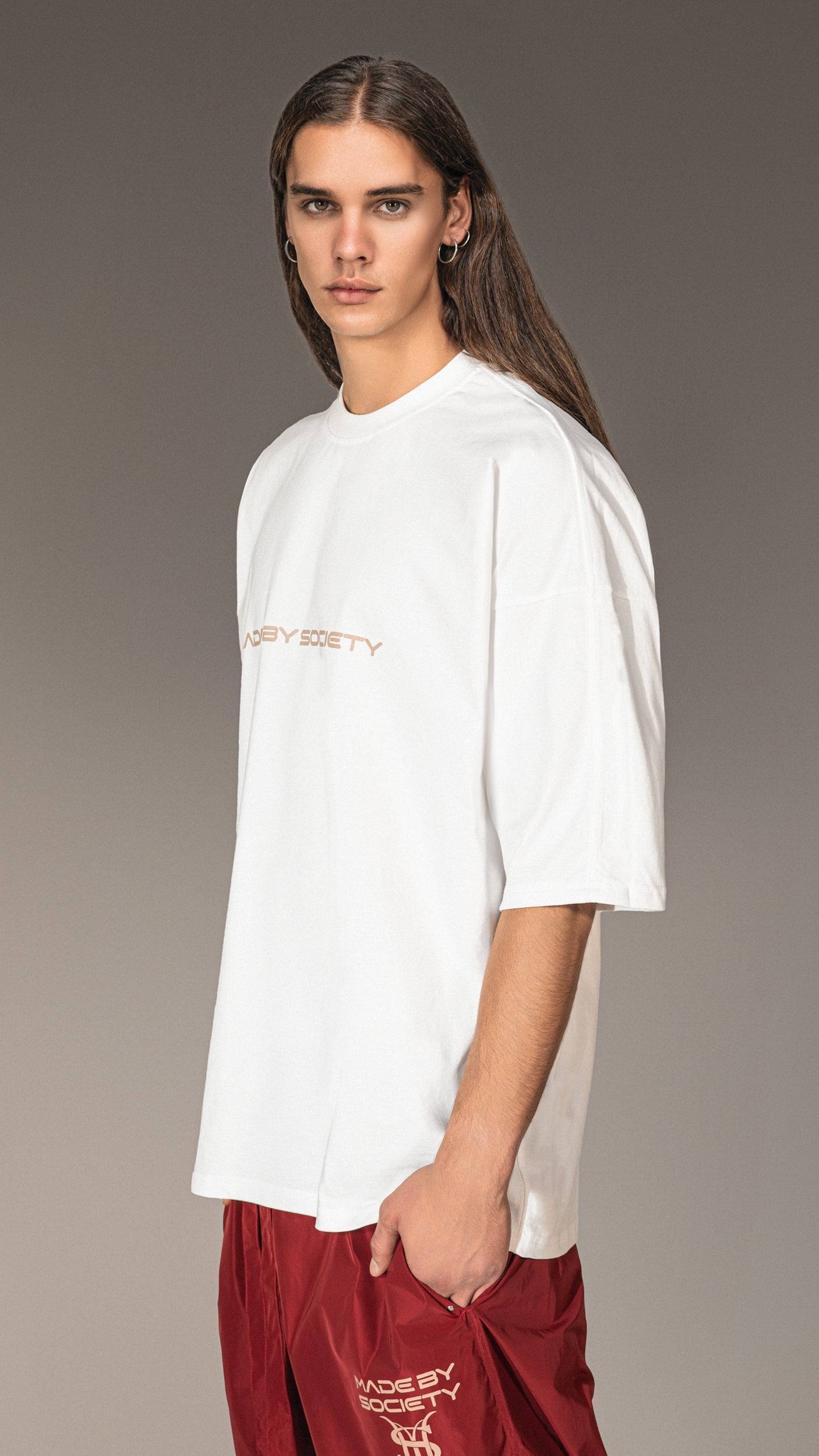 Oversized Crop T-shirt Made by Society - T15772