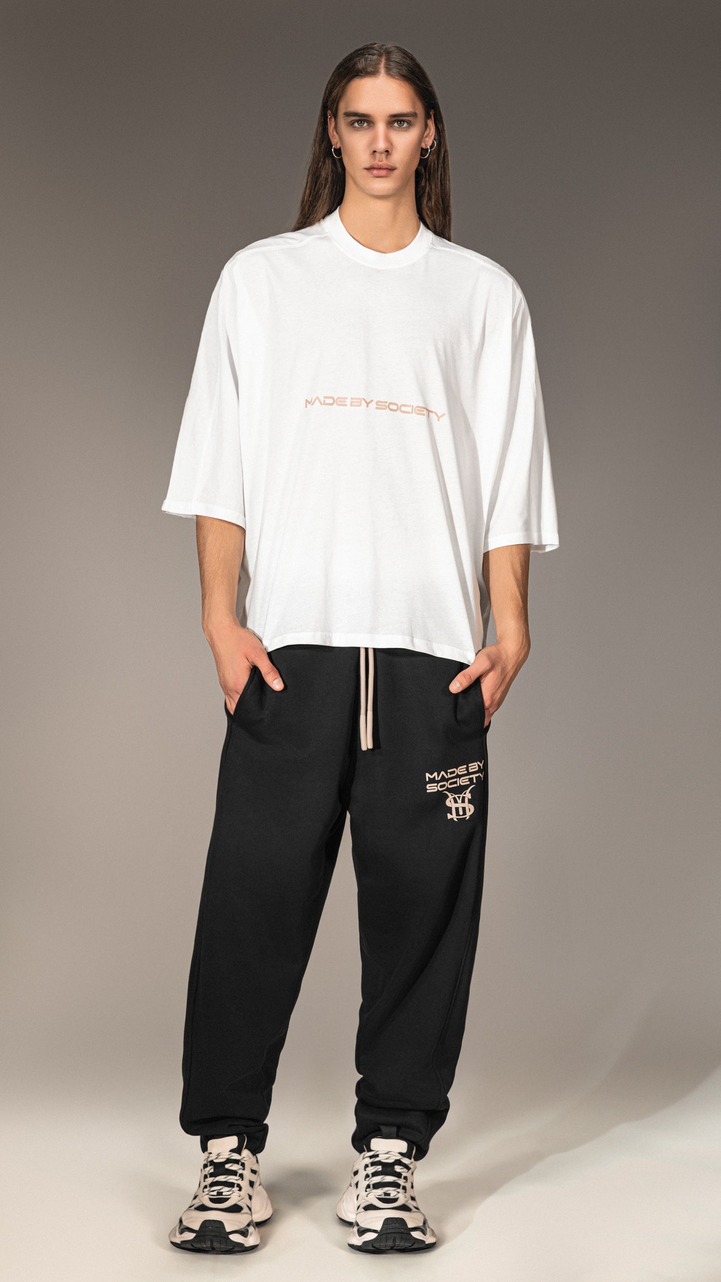 Oversized T-shirt "Made By Society" - T15654