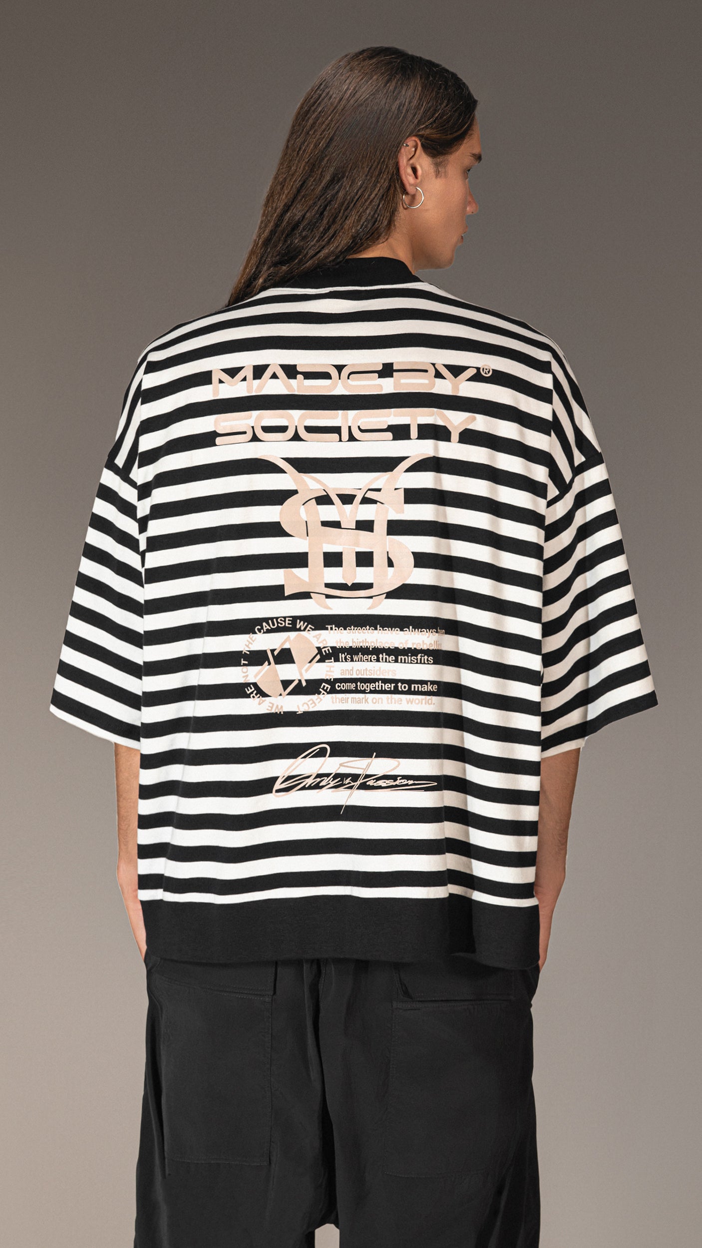 Made by Society Striped T-Shirt - T15691