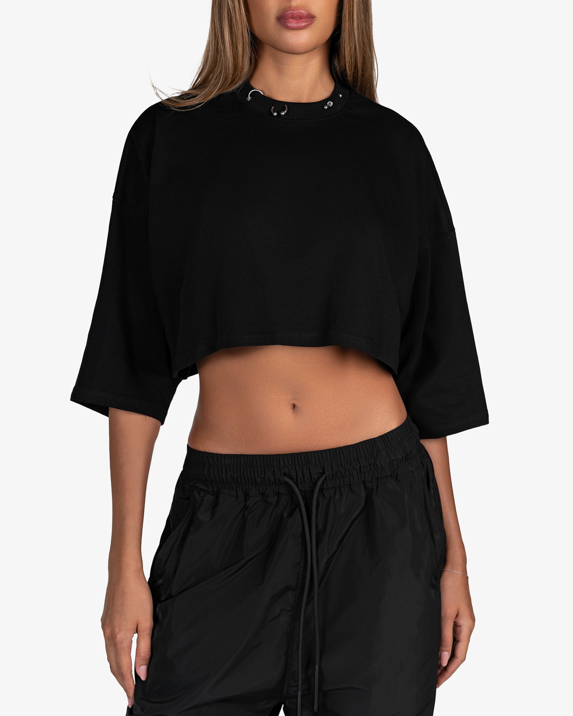 Pierced Crop T-shirt - T25472