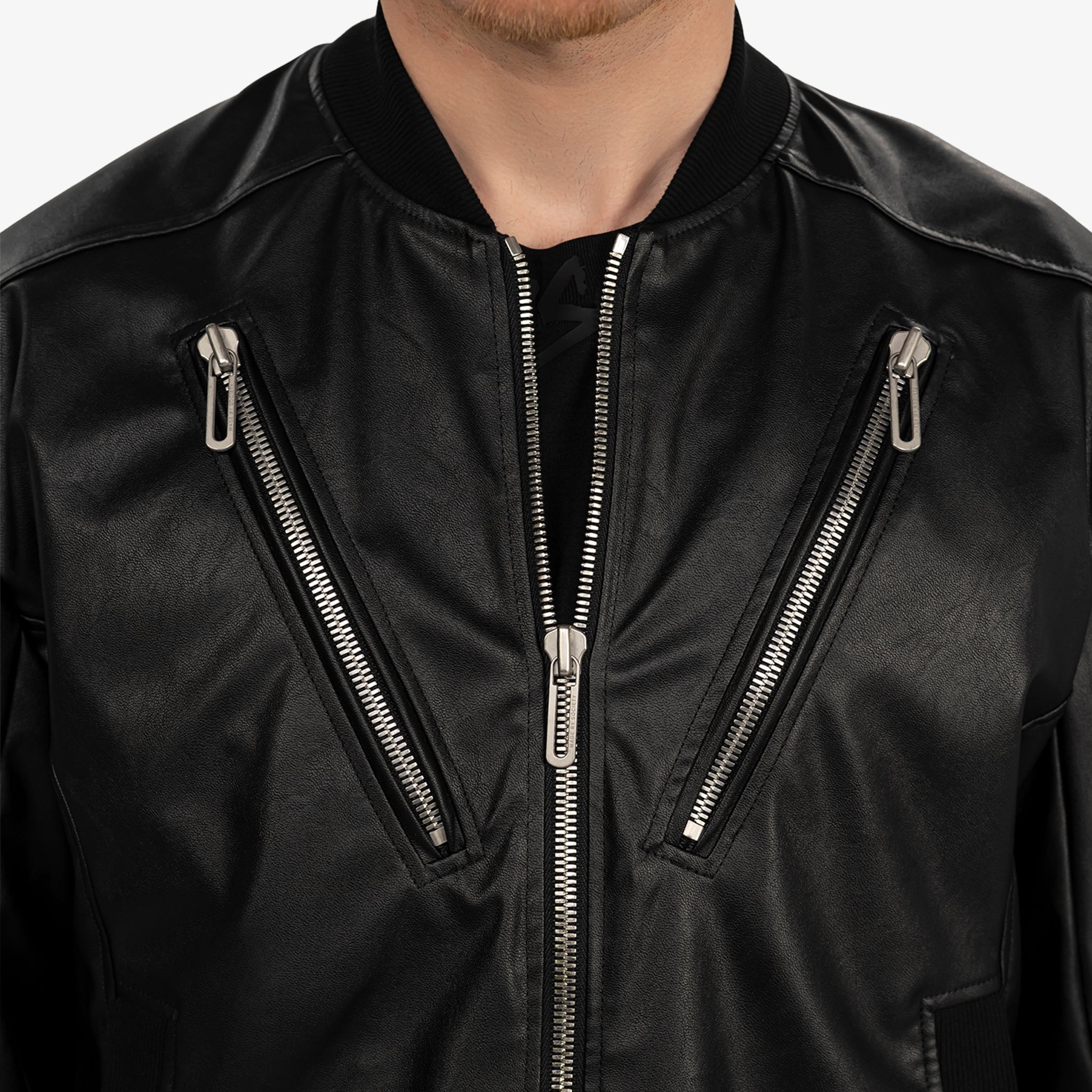 Faux leather jacket - J15136