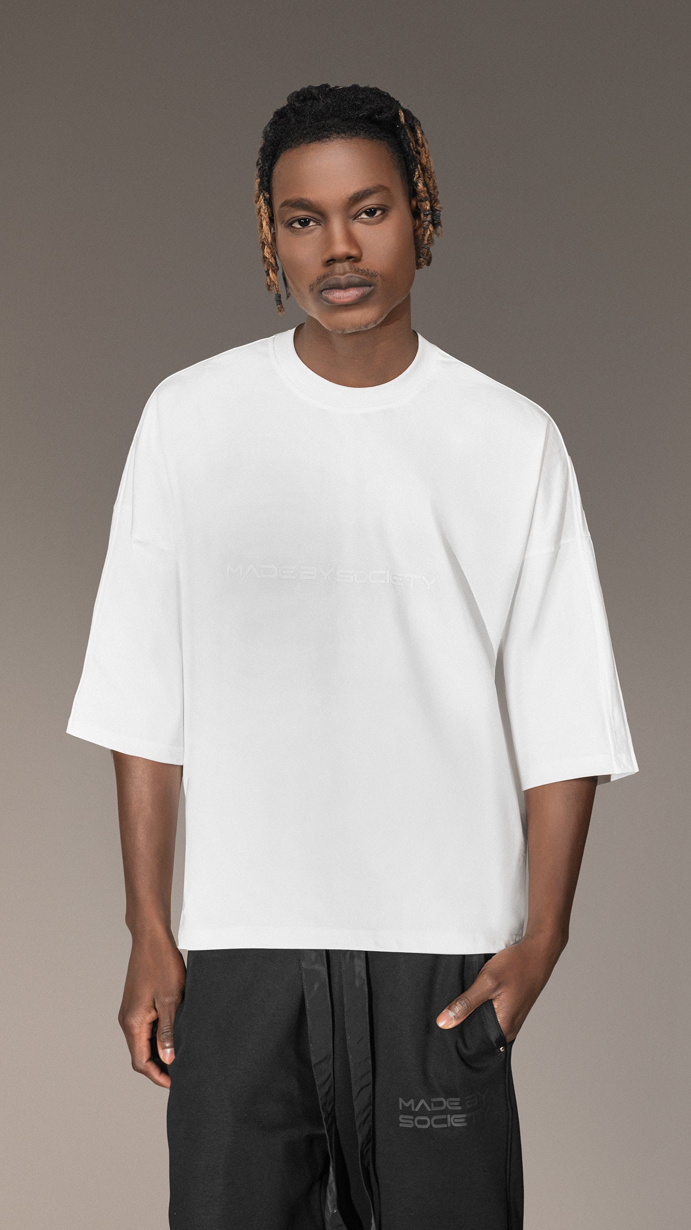 Crop Oversized T-shirt Made by Society - T15781