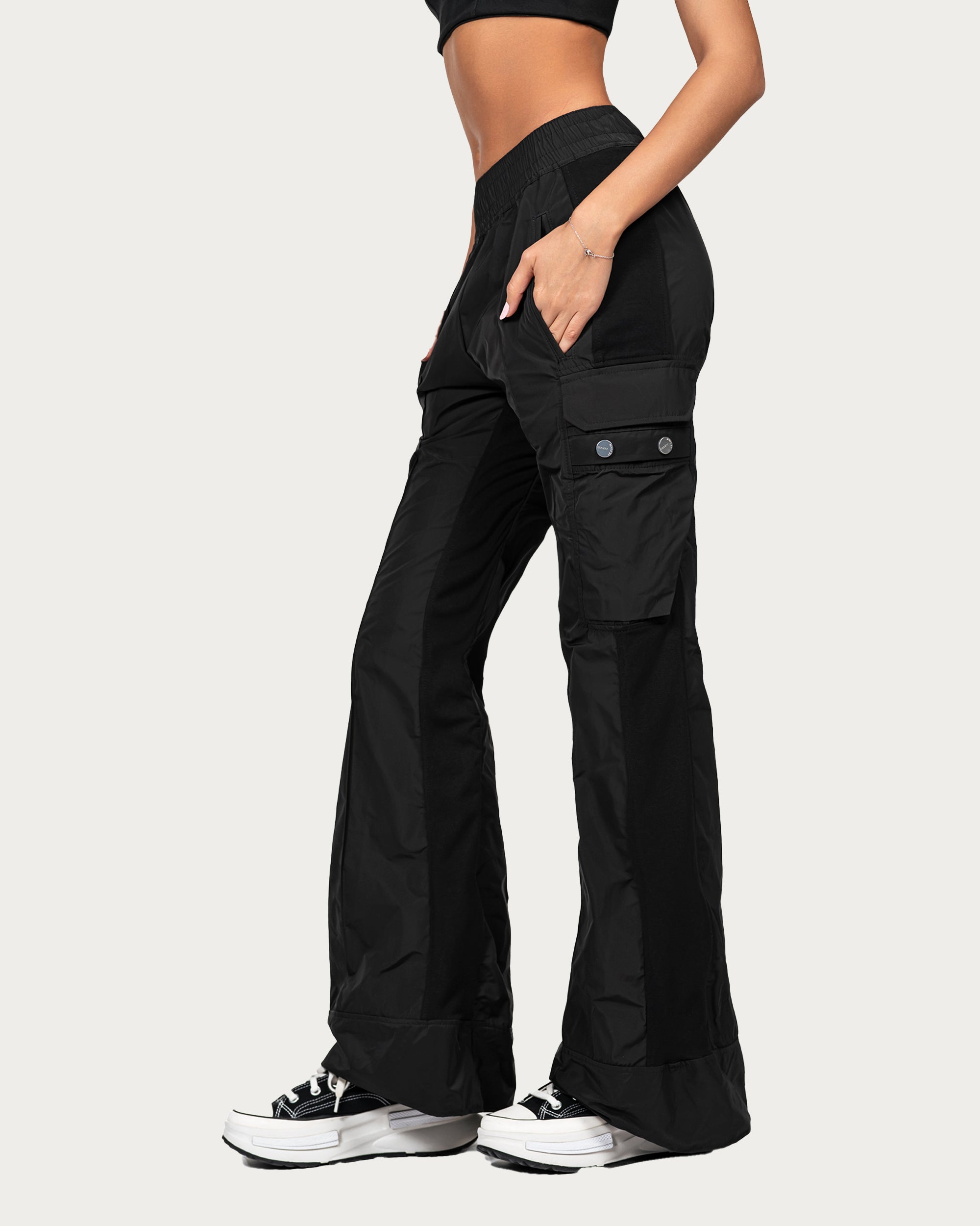 Wide leg cargo pants - P23845