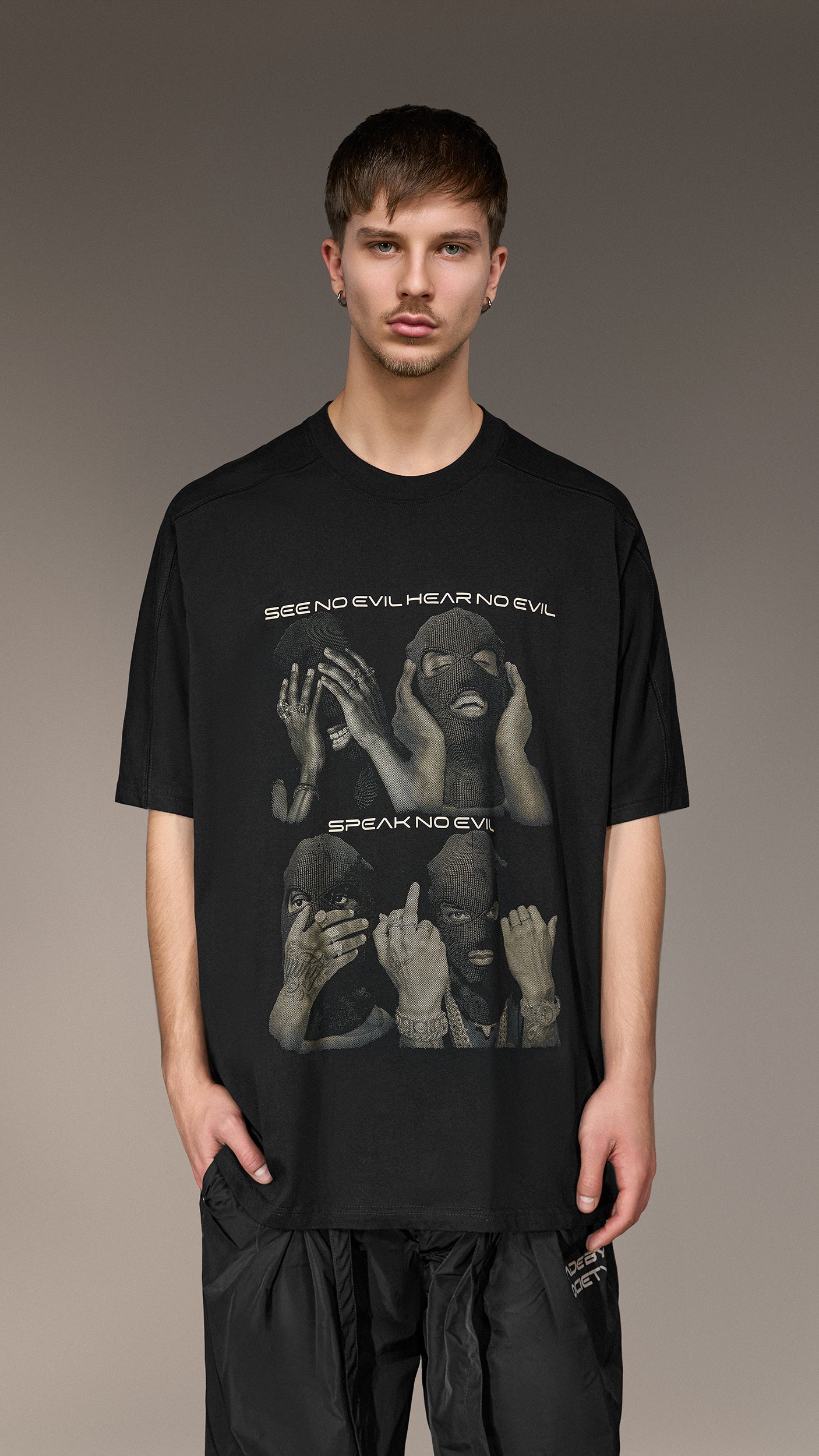 "See No Evil" Oversized T-shirt by Made by Society - T15779