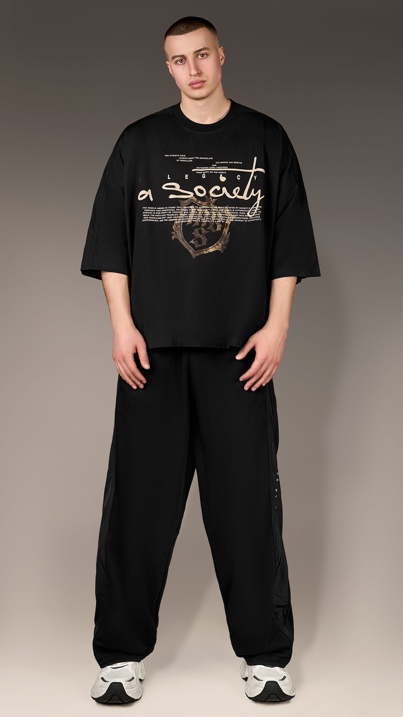 Linear Boxy T-Shirt - T17103