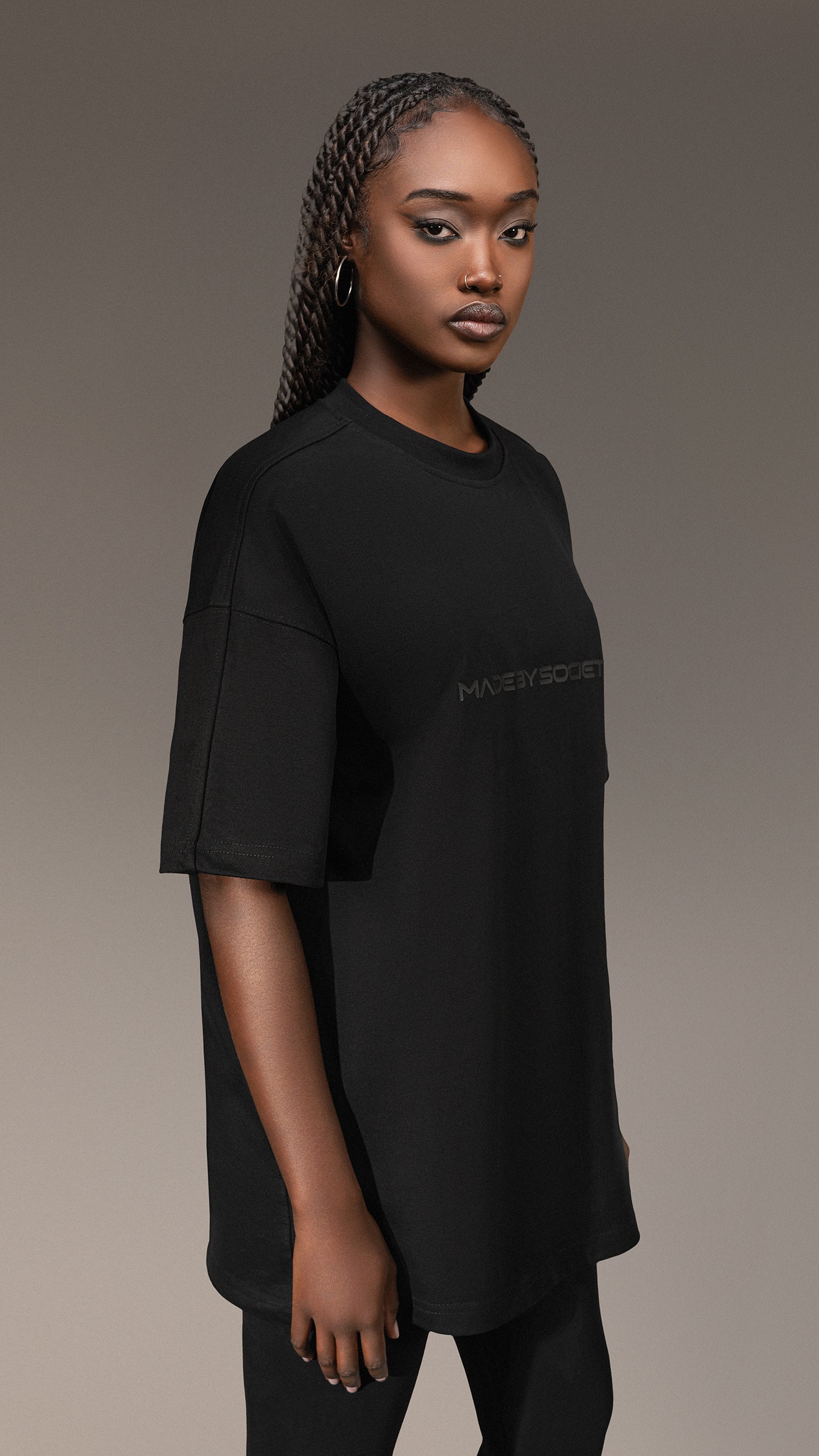 Oversized T-shirt "Made by Society" - T25792