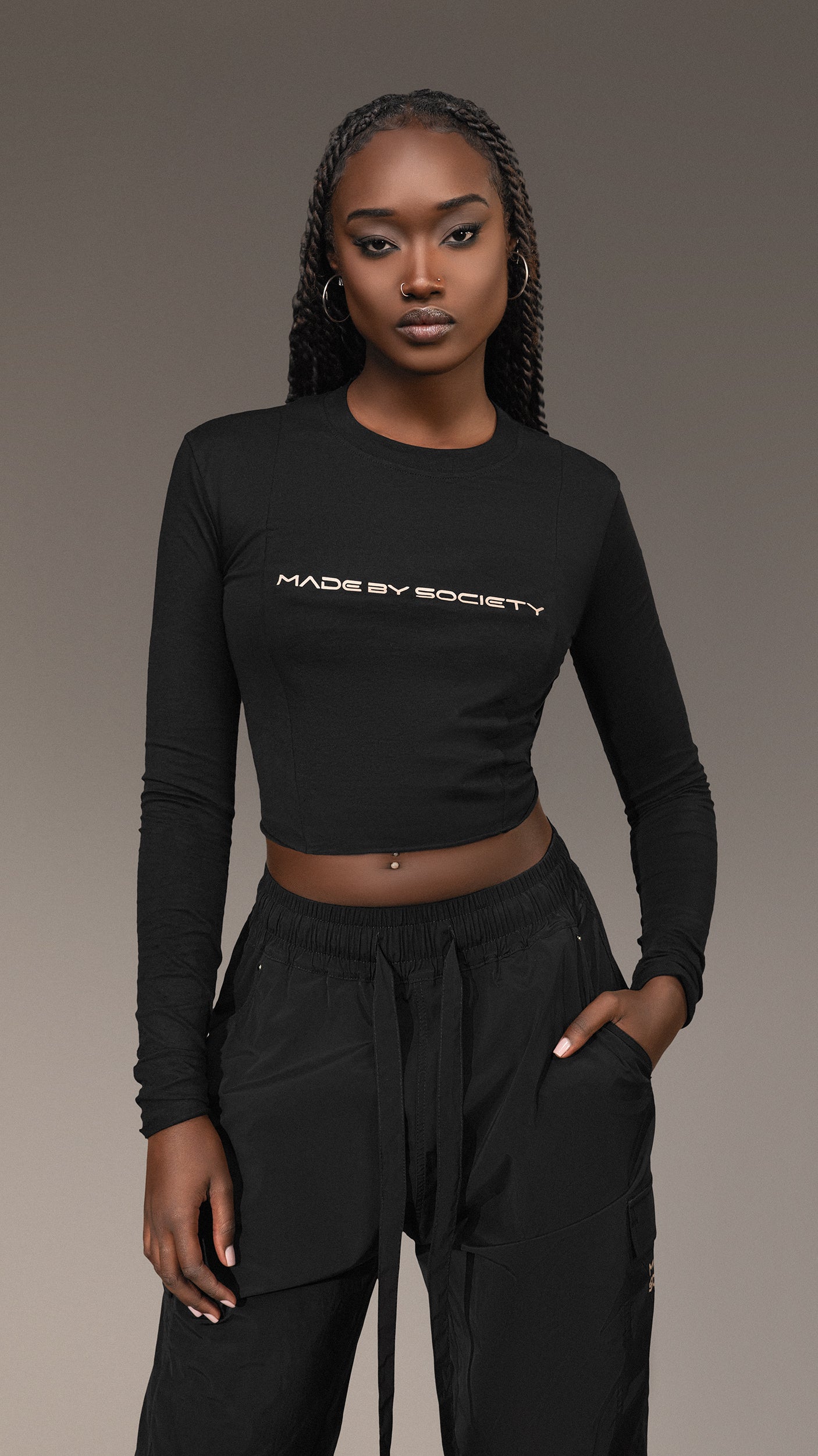 Cropped T-shirt Made by Society - T25735