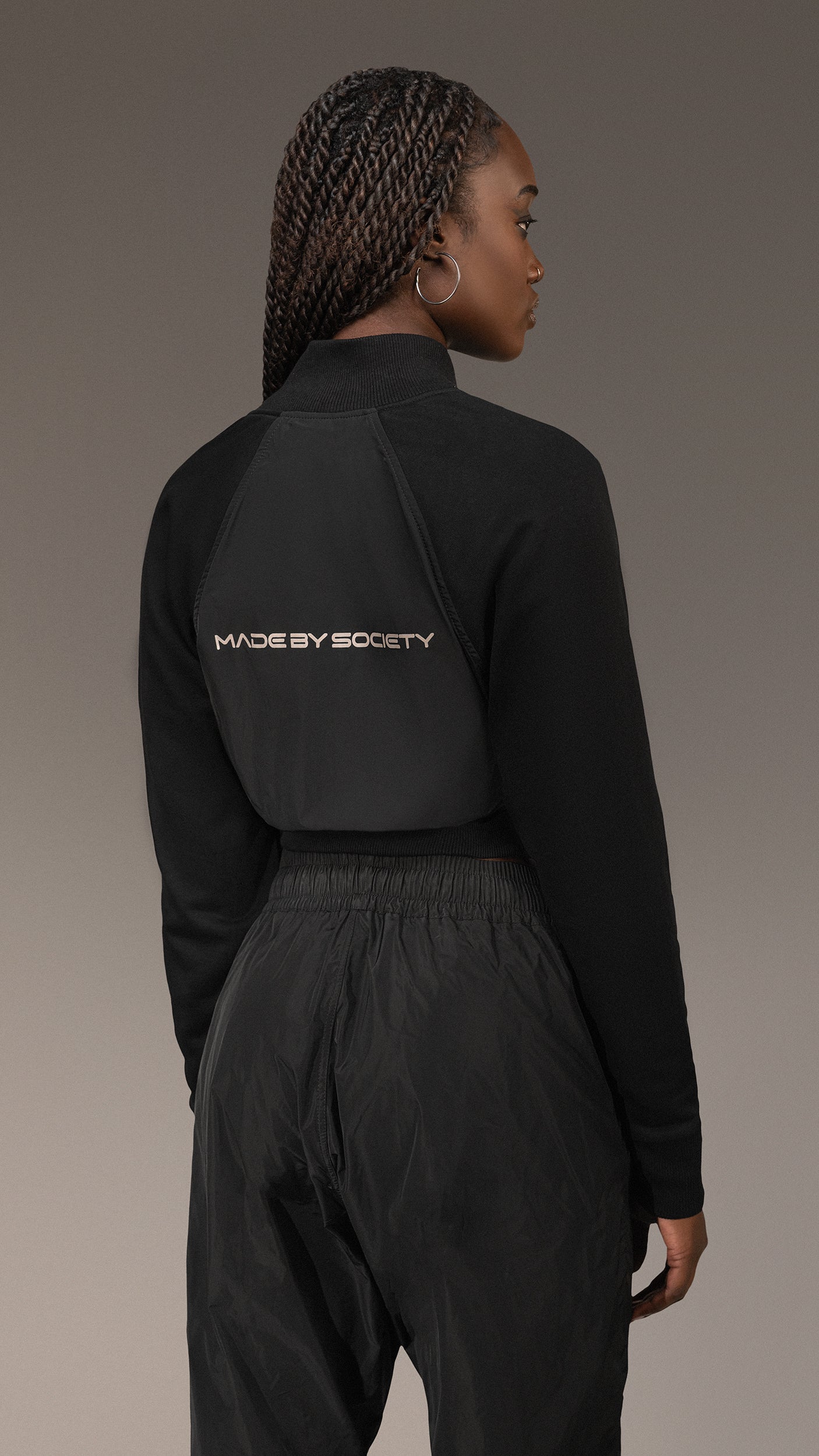 Cropped Zip Hoodie MADE BY SOCIETY - H25787