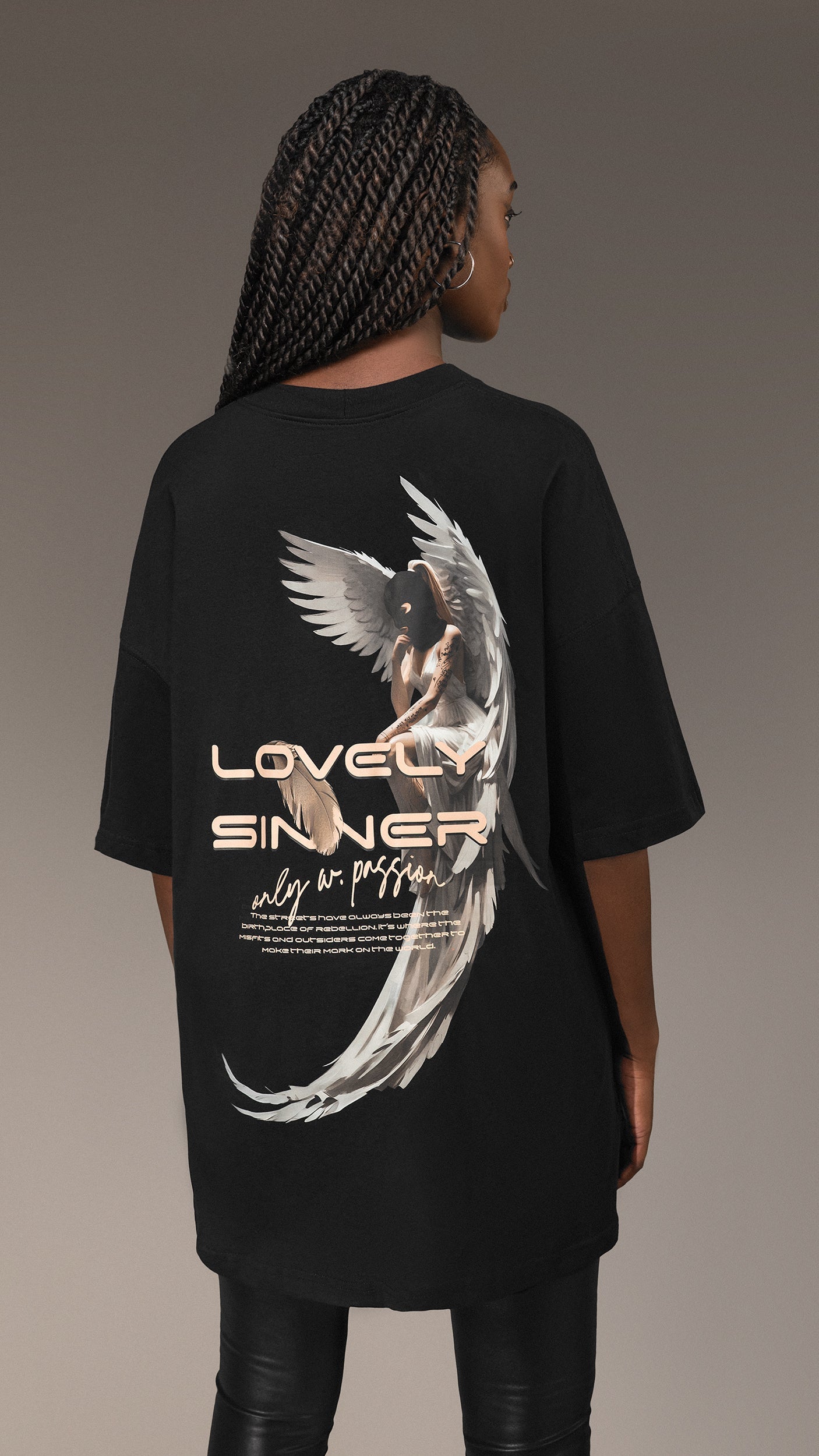 Oversized T-shirt "Lovely Sinner" - T25693