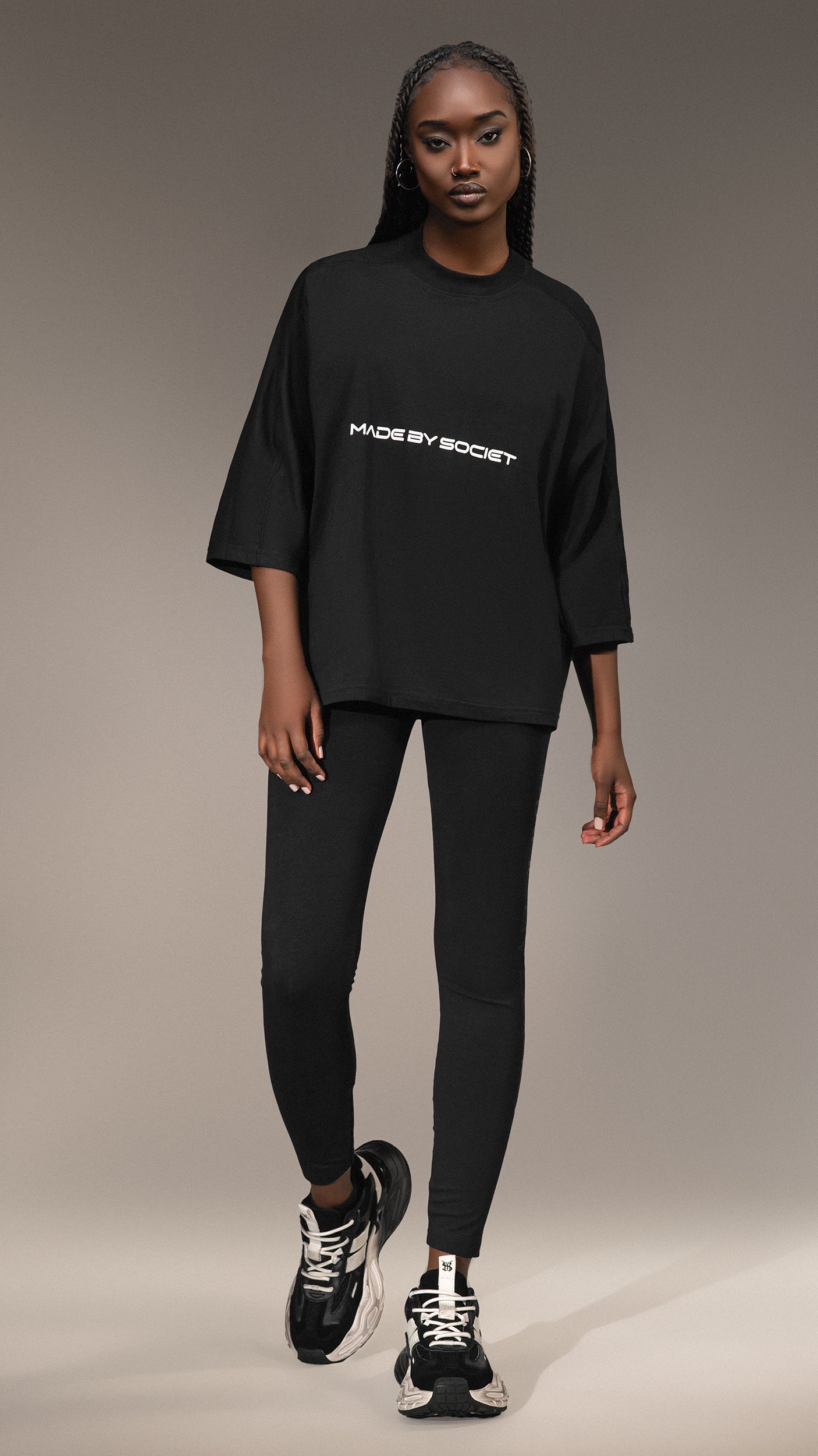 Oversized T-shirt Made By Society - T25673