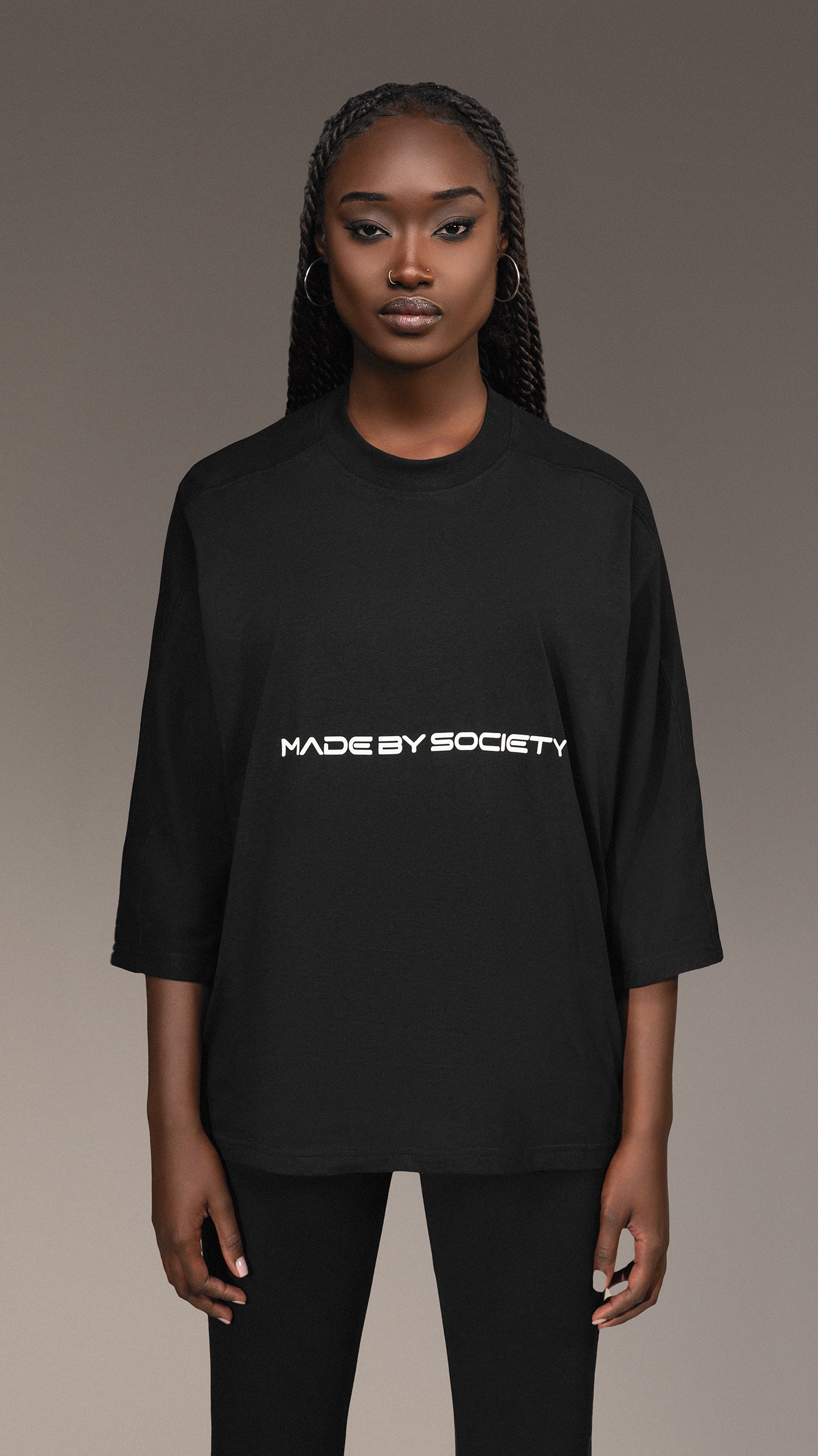 Oversized T-shirt Made By Society - T25673