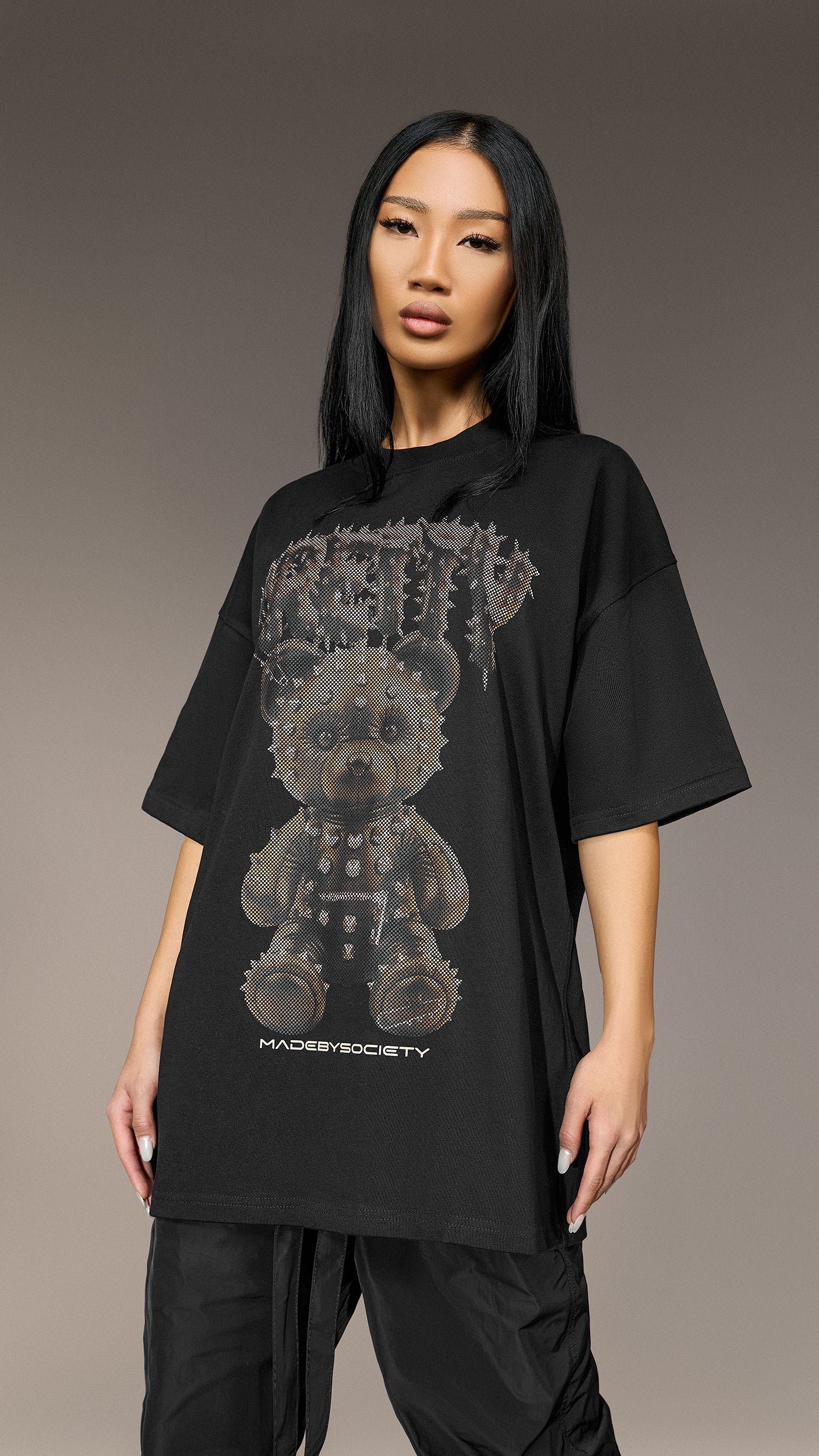 Oversized "Made by Society" T-Shirt - T25893