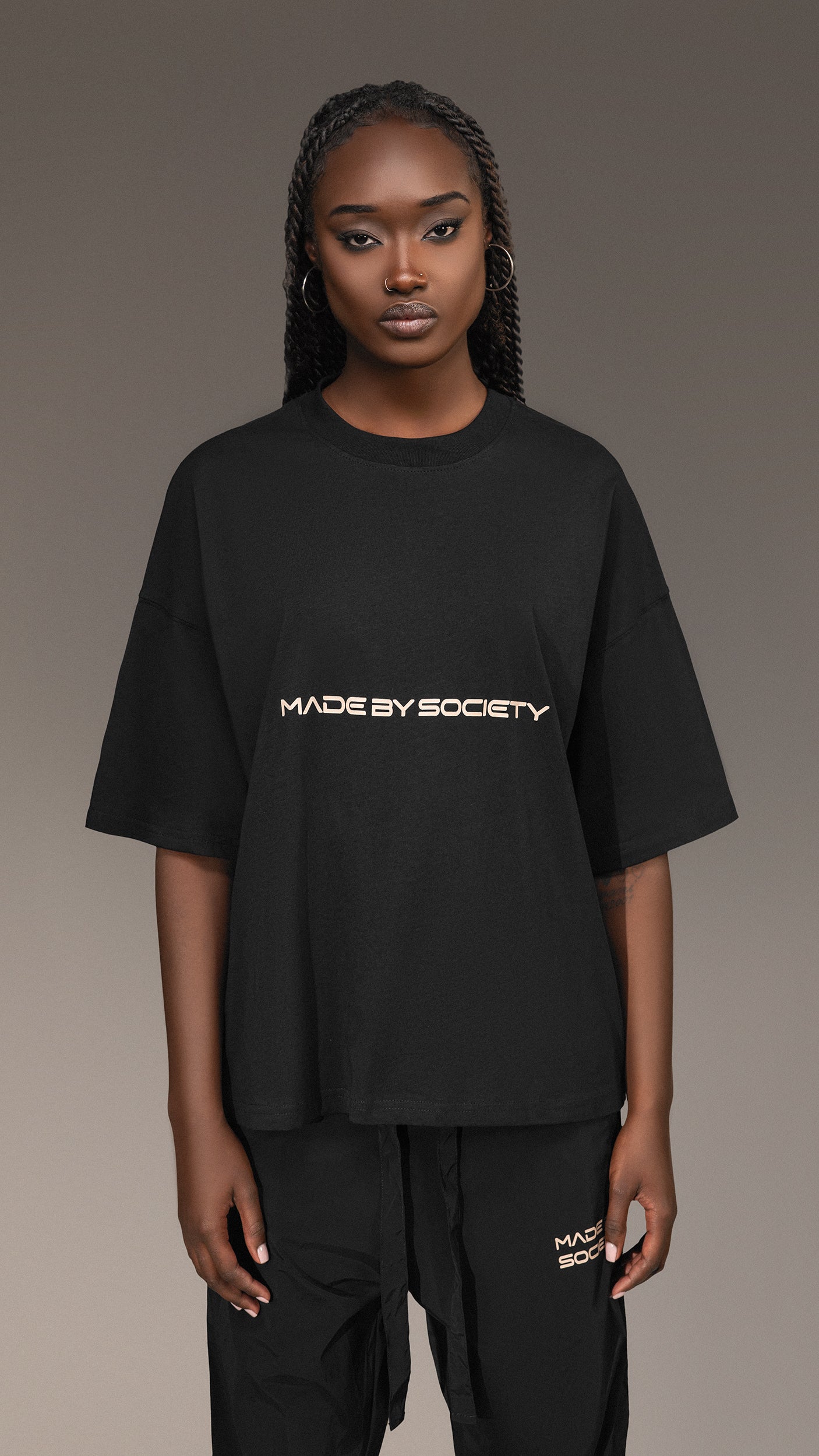 Oversized T-shirt Made By Society - T25658