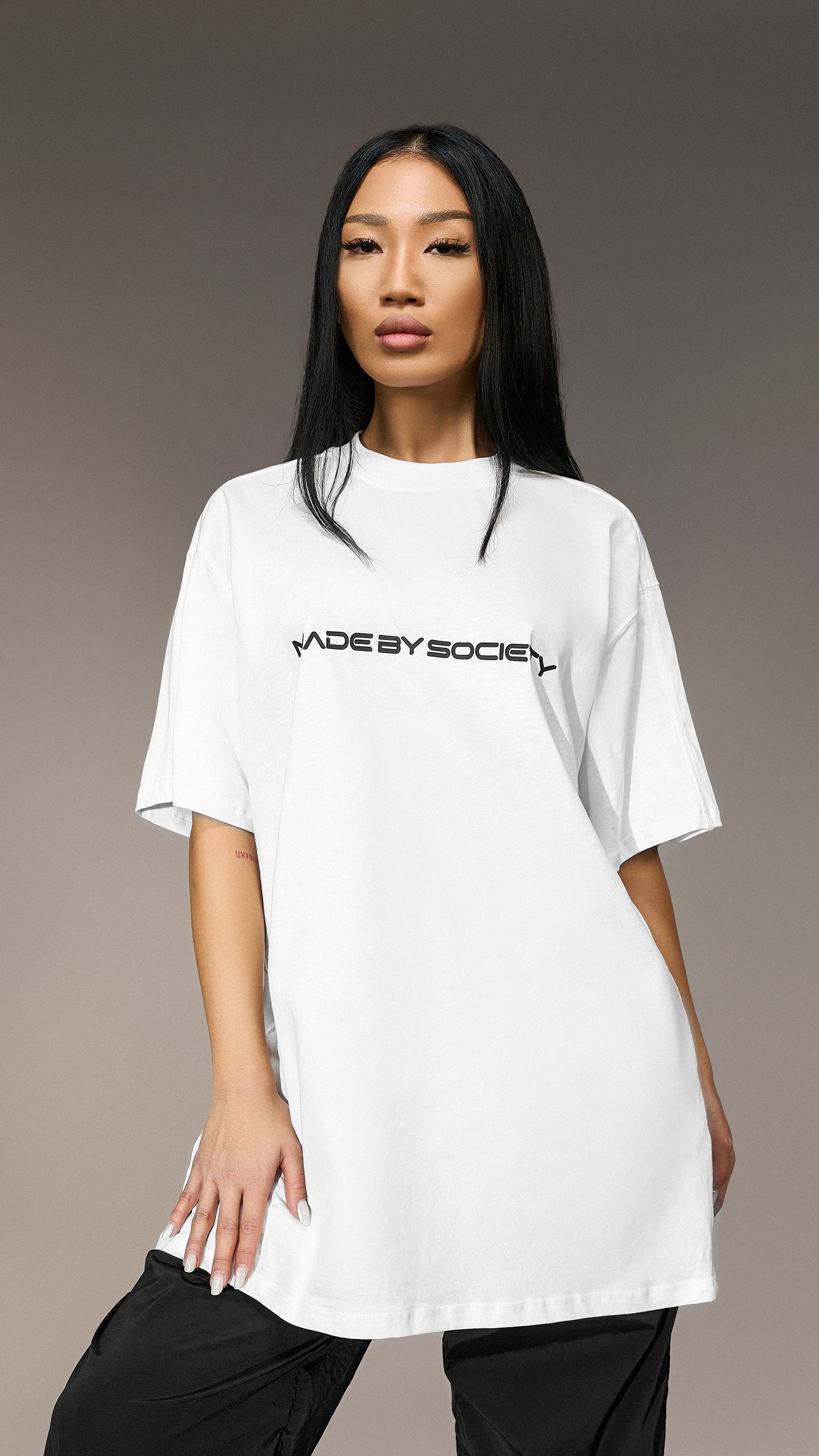 Oversized "Made by Society" T-Shirt - T25845