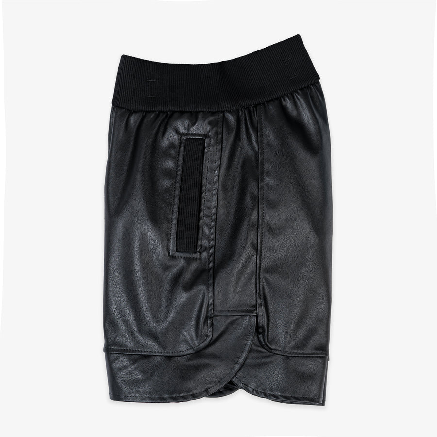 FAUX LEATHER SHORTS - B35234