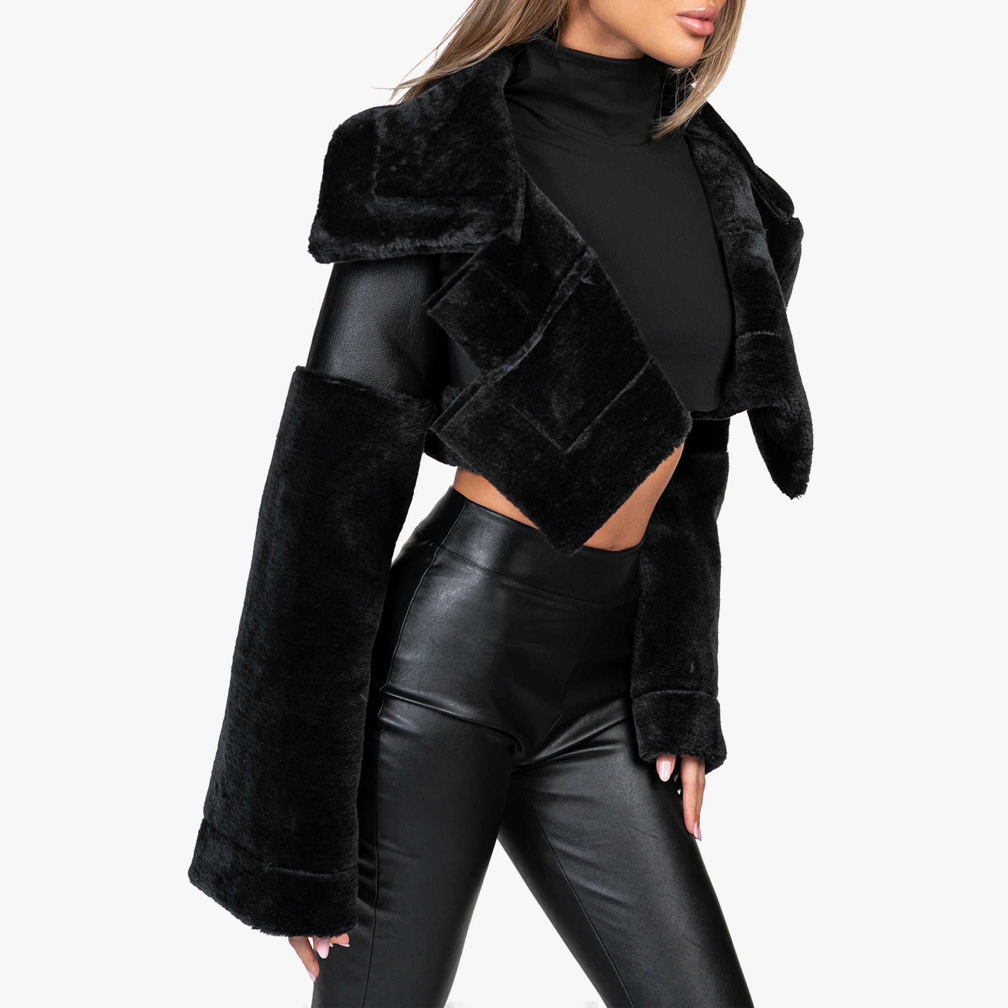 Synthetic Fur Jacket - J24914