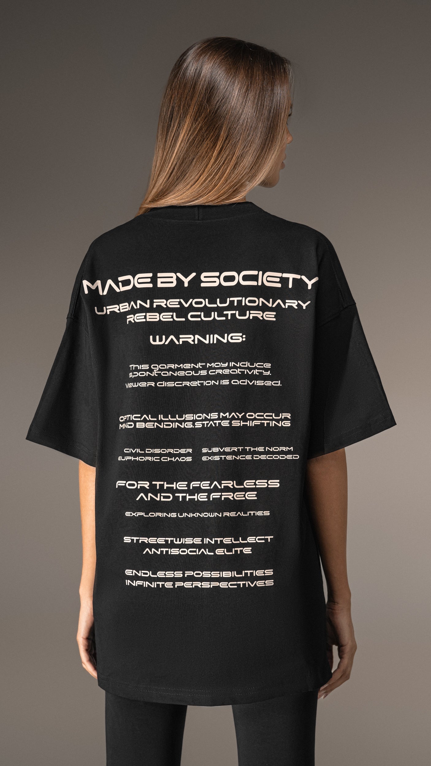 Oversized T-shirt Made By Society - T25687