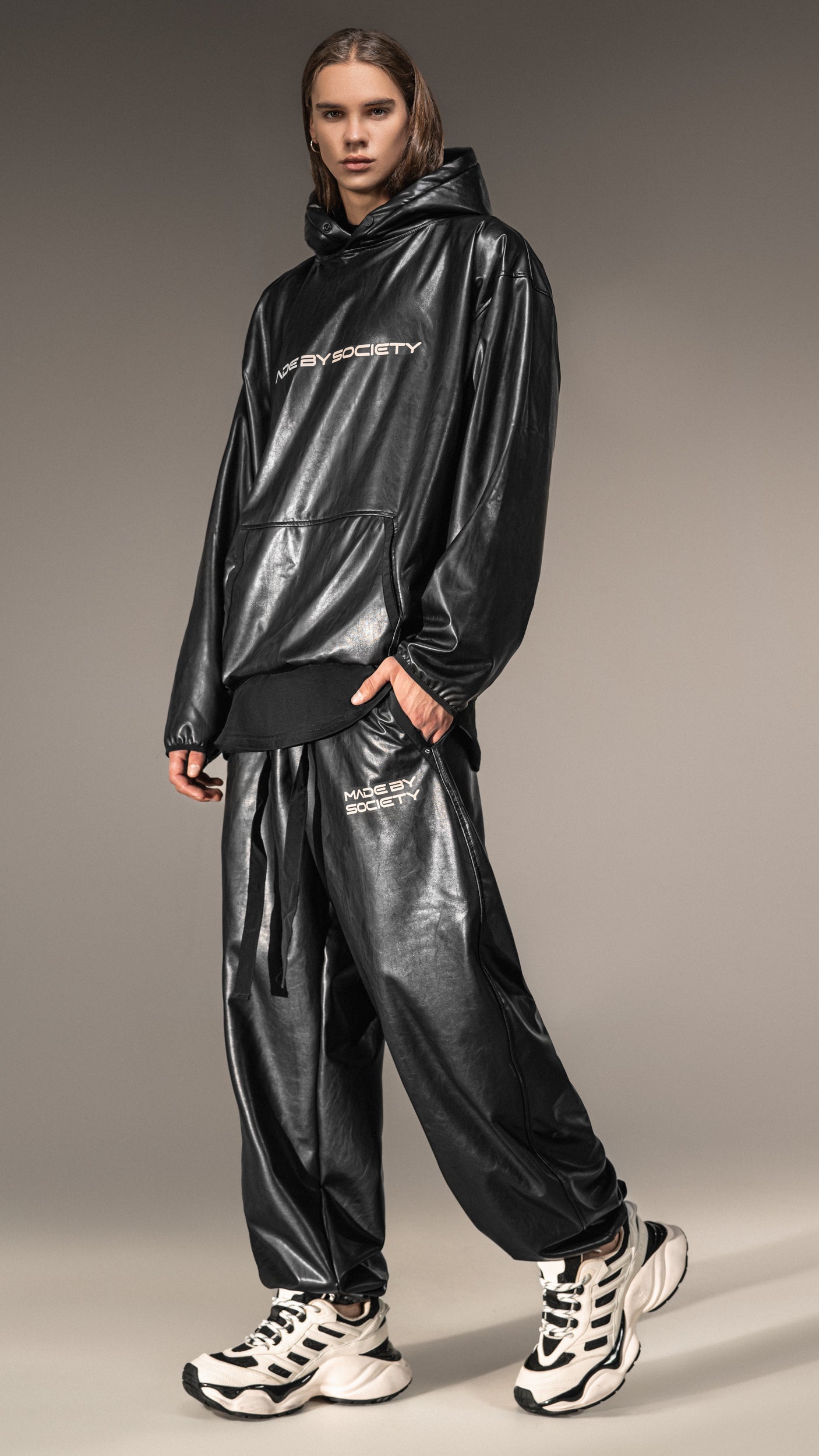 TROUSERS ECOLOGICAL LEATHER P15725